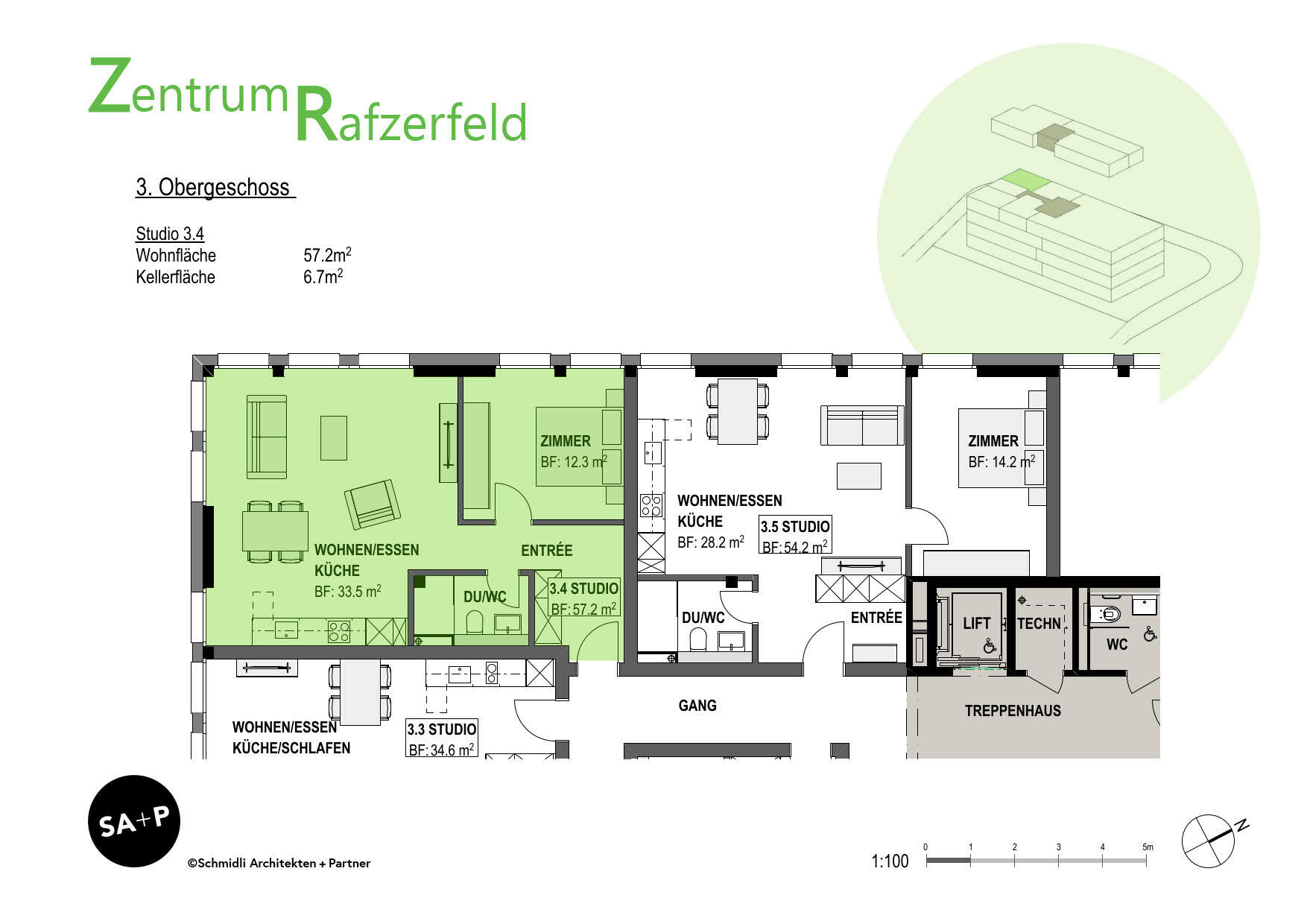 Studio 3.4, 2.5-Zimmer