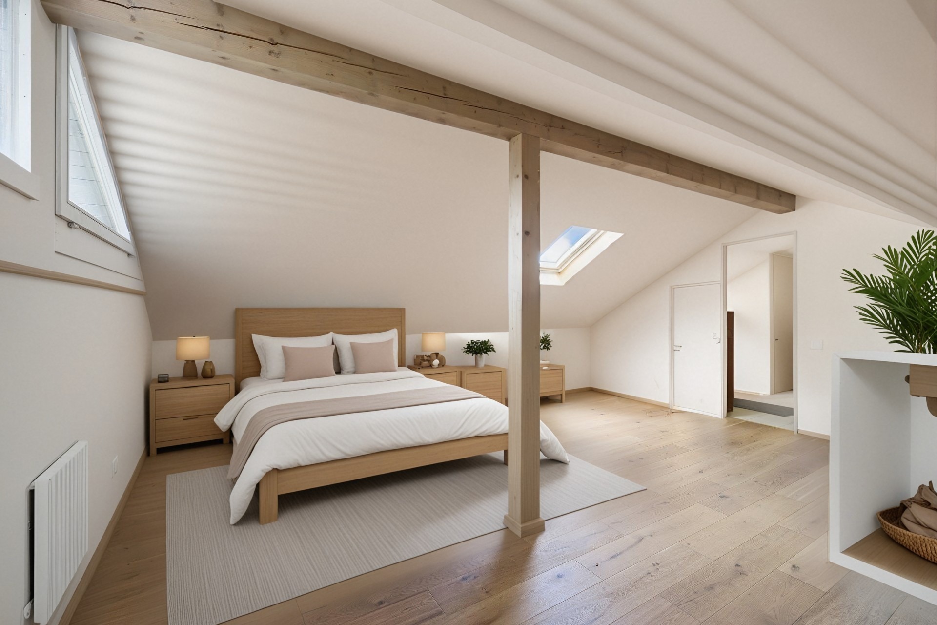 Second niveau avec salle de bains