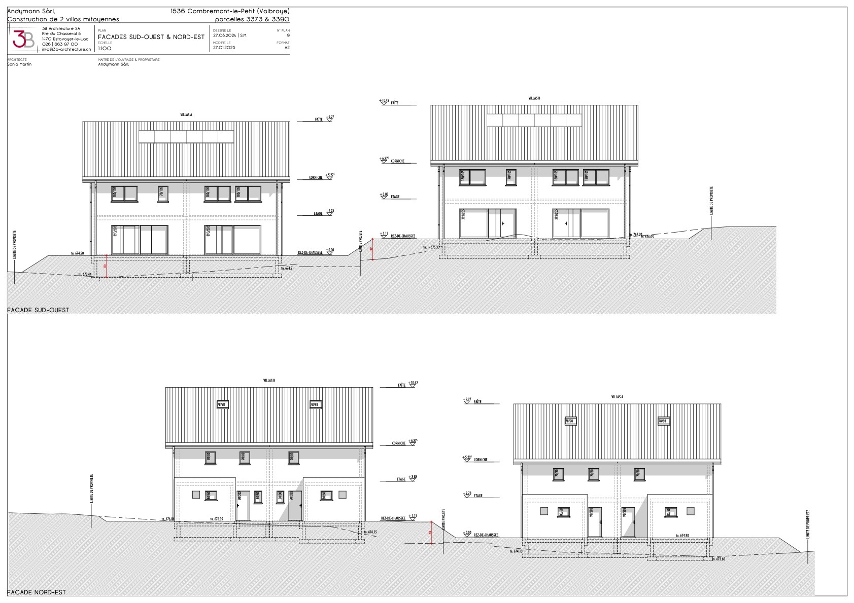 Façades Sud Ouest et Nord Est Façades Sud Ouest et Nord Est