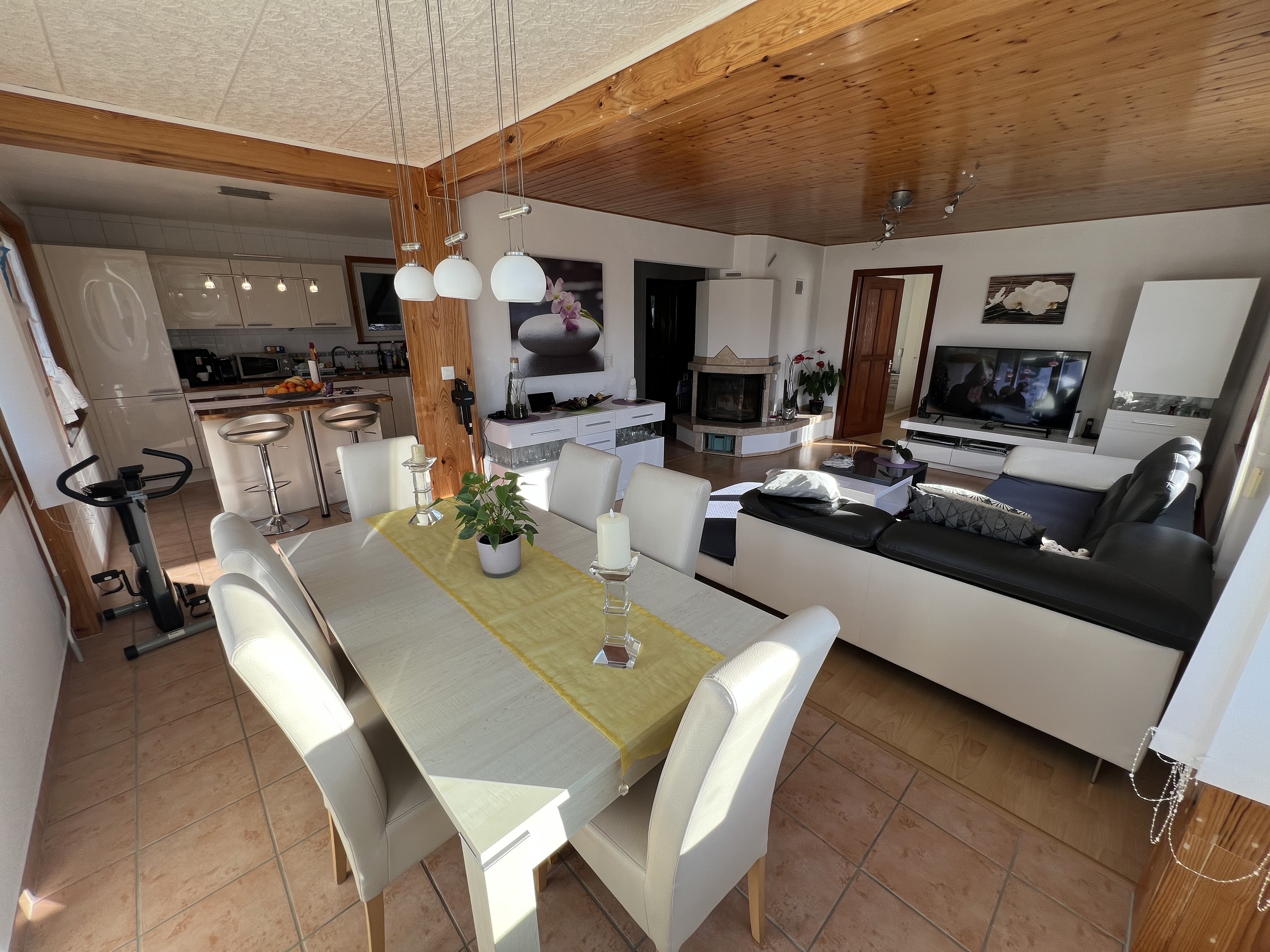 Séjour avec cheminée