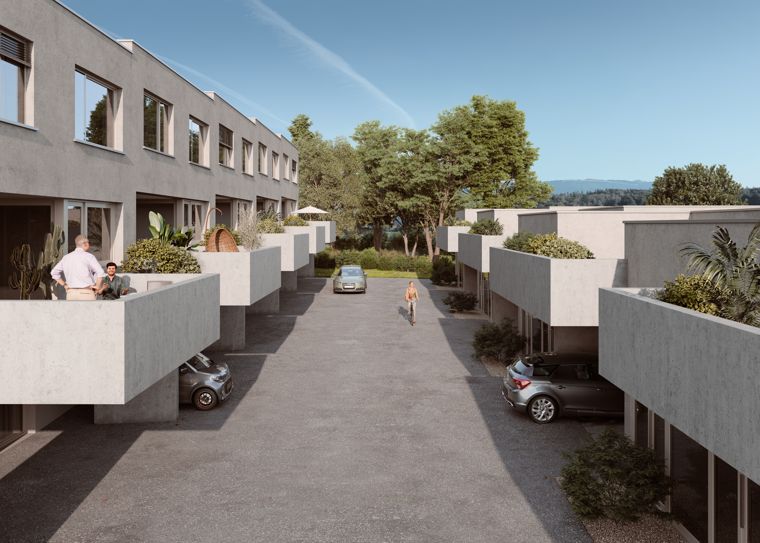 Vue extérieure des villas Vue extérieure des villas