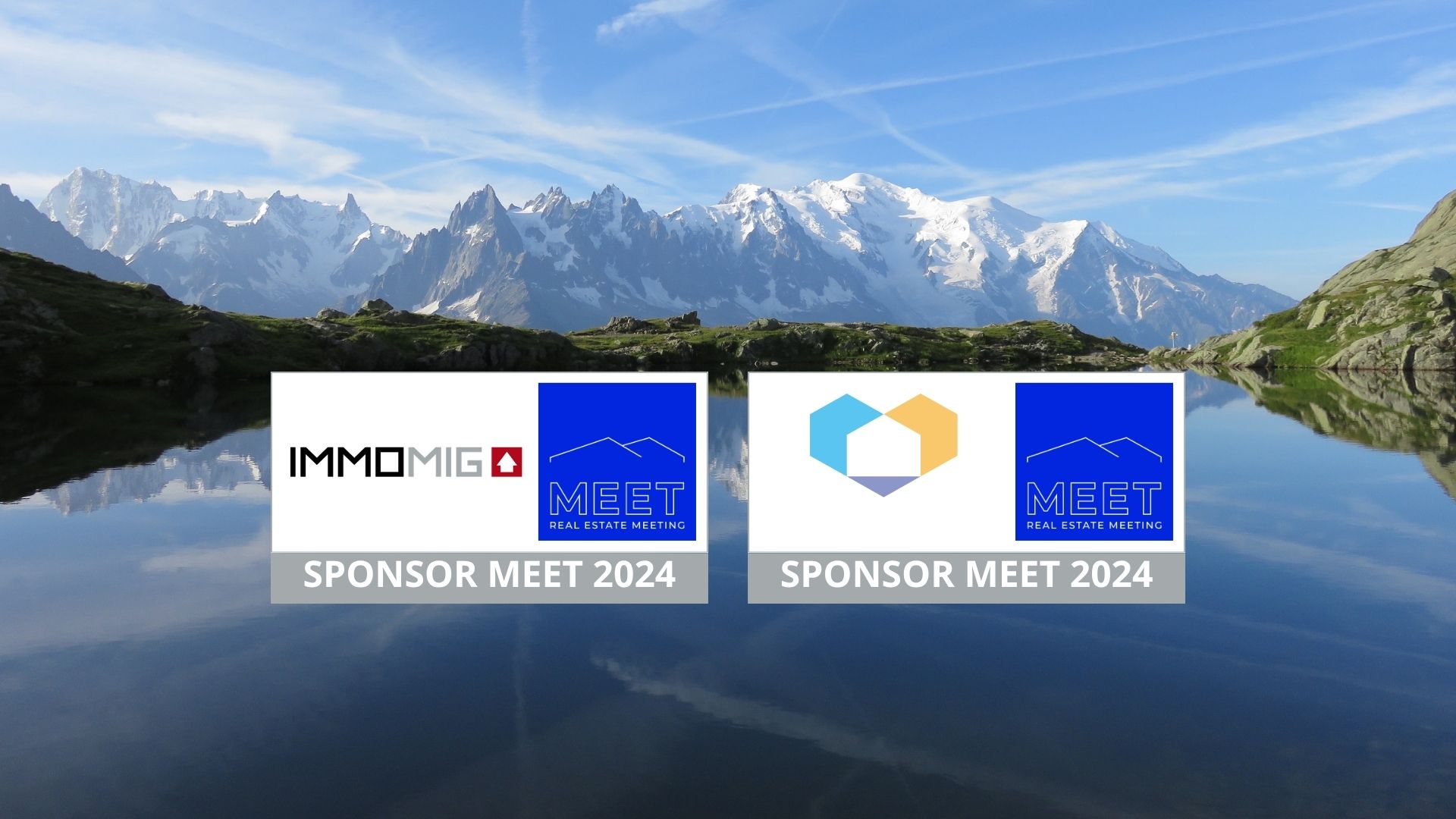View of the Mont Blanc massif during MEET by REM 2024, sponsored by IMMOMIG SA and dreamo.ch for real estate professionals.