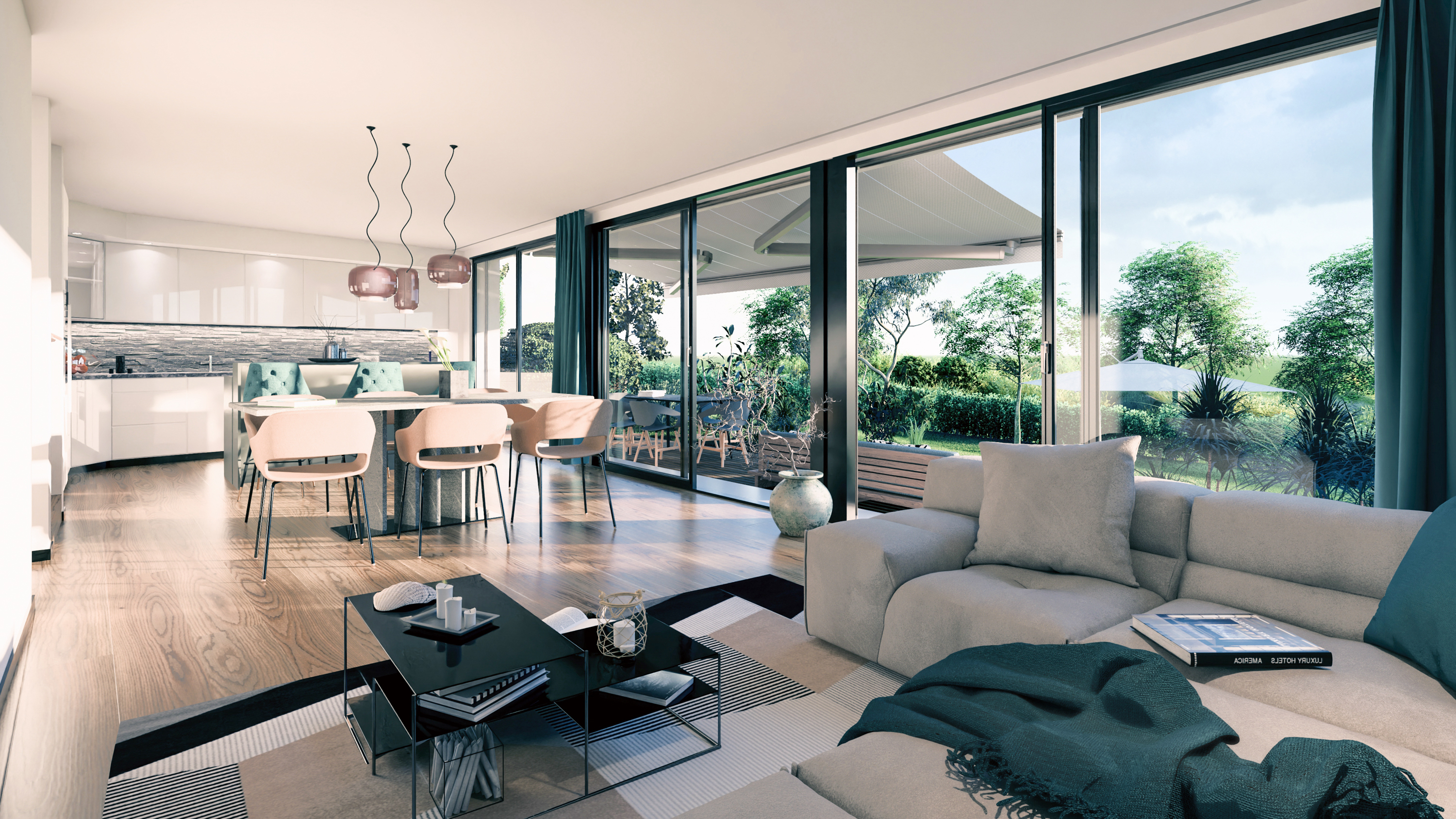 Projet immobilier au Mont-sur-Lausanne avec appartements et maison à vendre, l'extérieur.