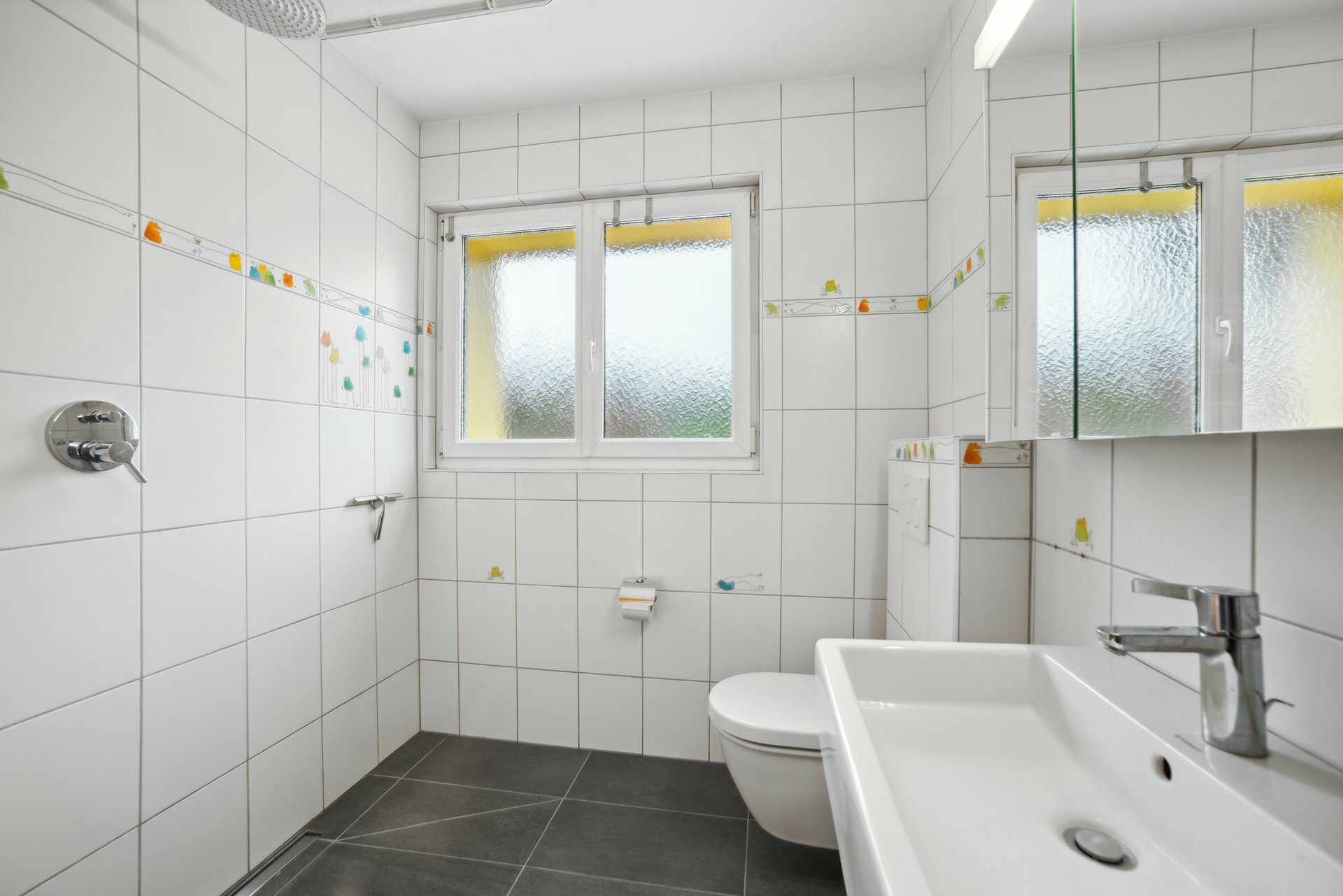 Shower room with toilet