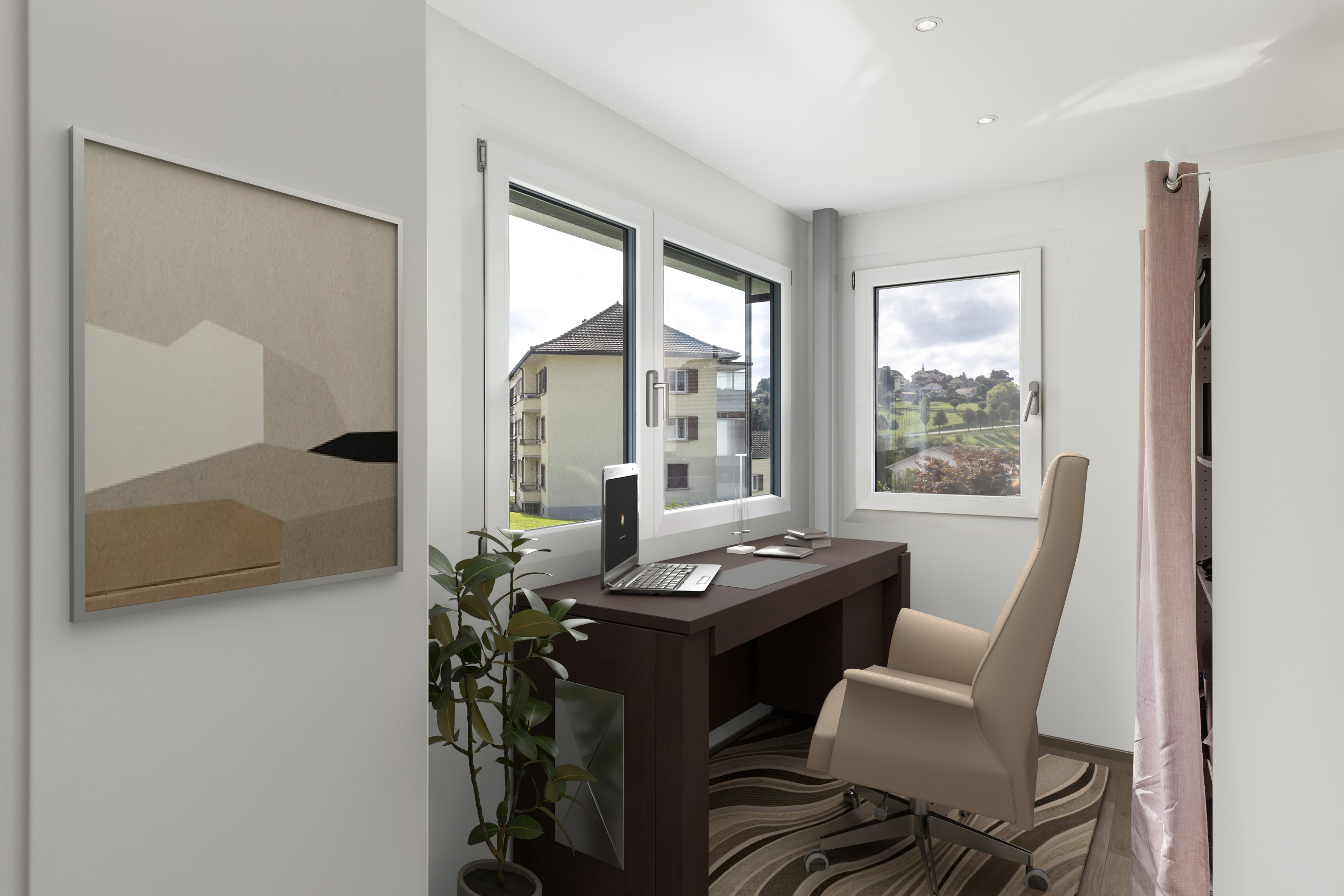 Bureau meublé virtuellement