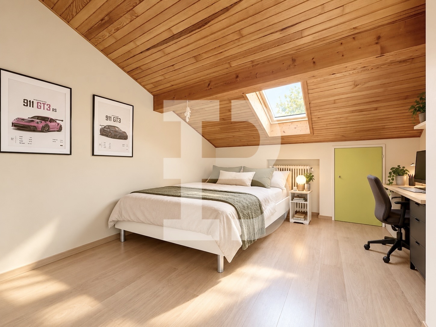 Chambres mansardées à l'étage 