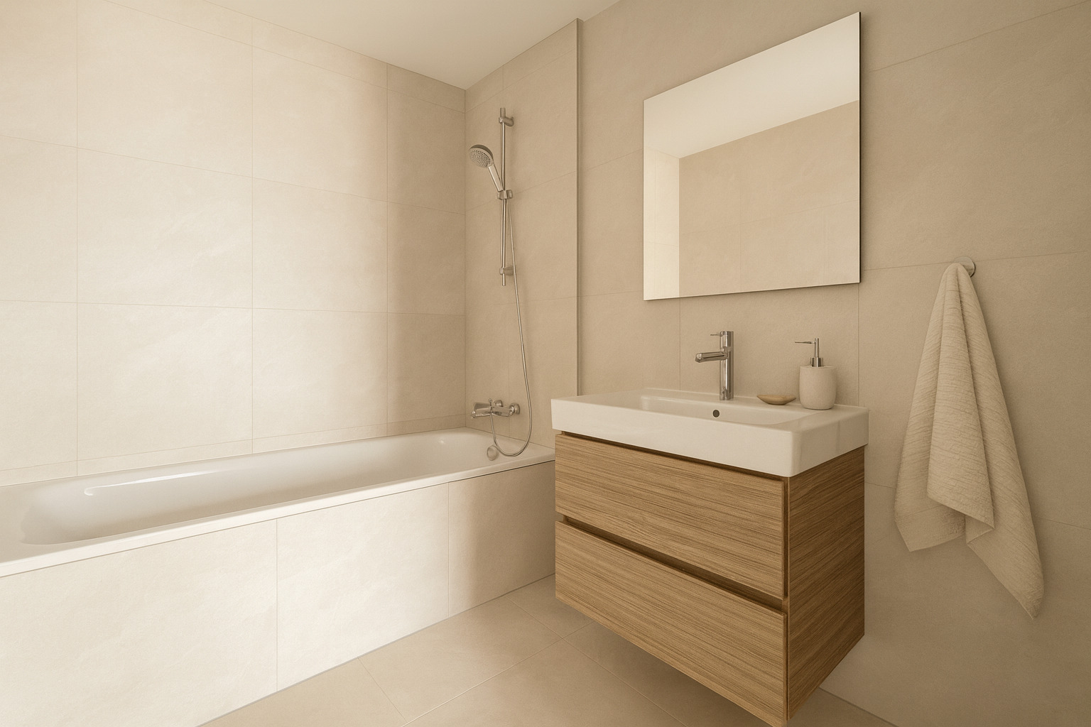 Badezimmer mit Badewanne Visualisierung Badezimmer mit Badewanne Visualisierung