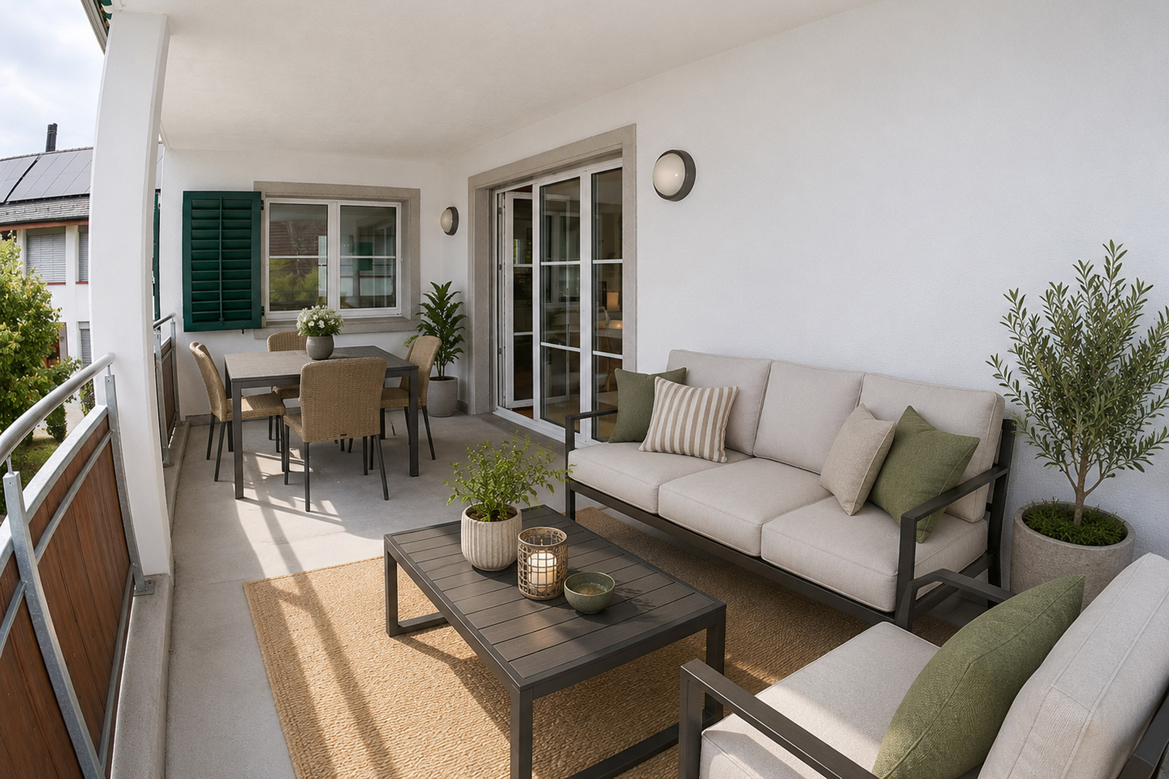 Grosser südseitiger Balkon à ca. 15 m2