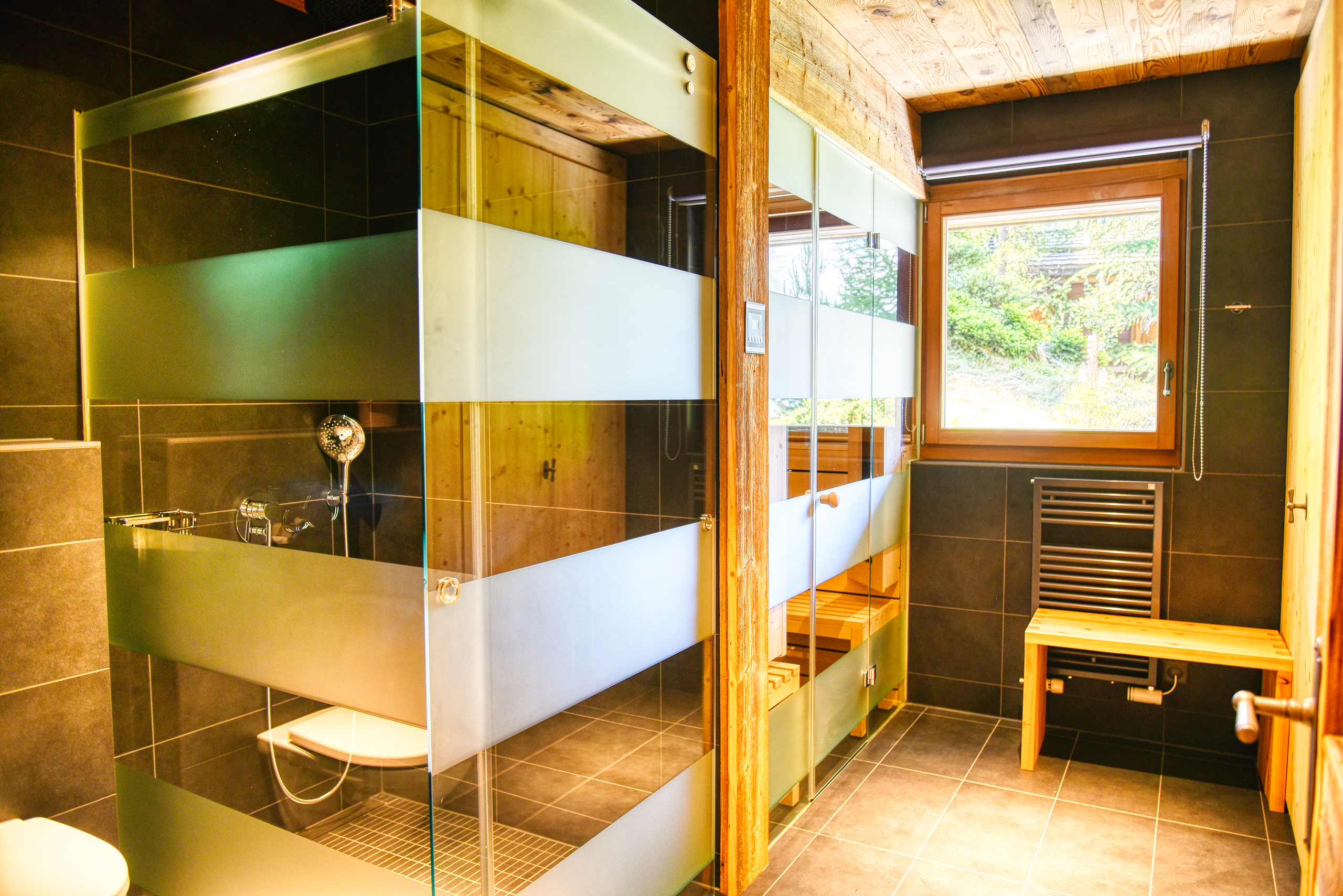 Chalet Zinal - Salle de douche et Sauna Chalet Zinal - Salle de douche et Sauna
