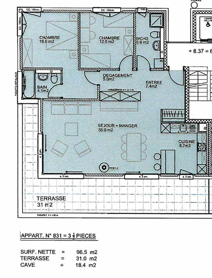 Plan de l'appartement