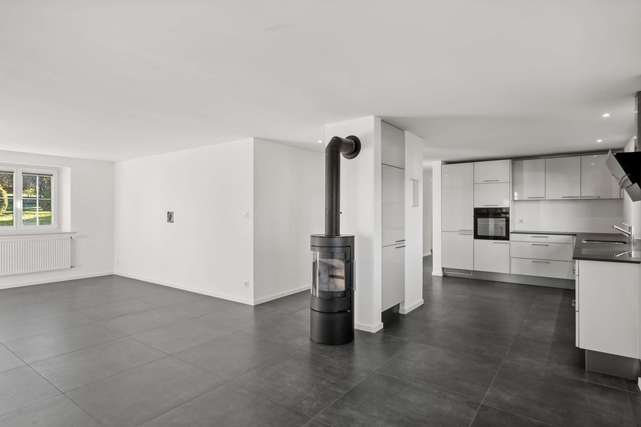 Séjour avec poêle suédois