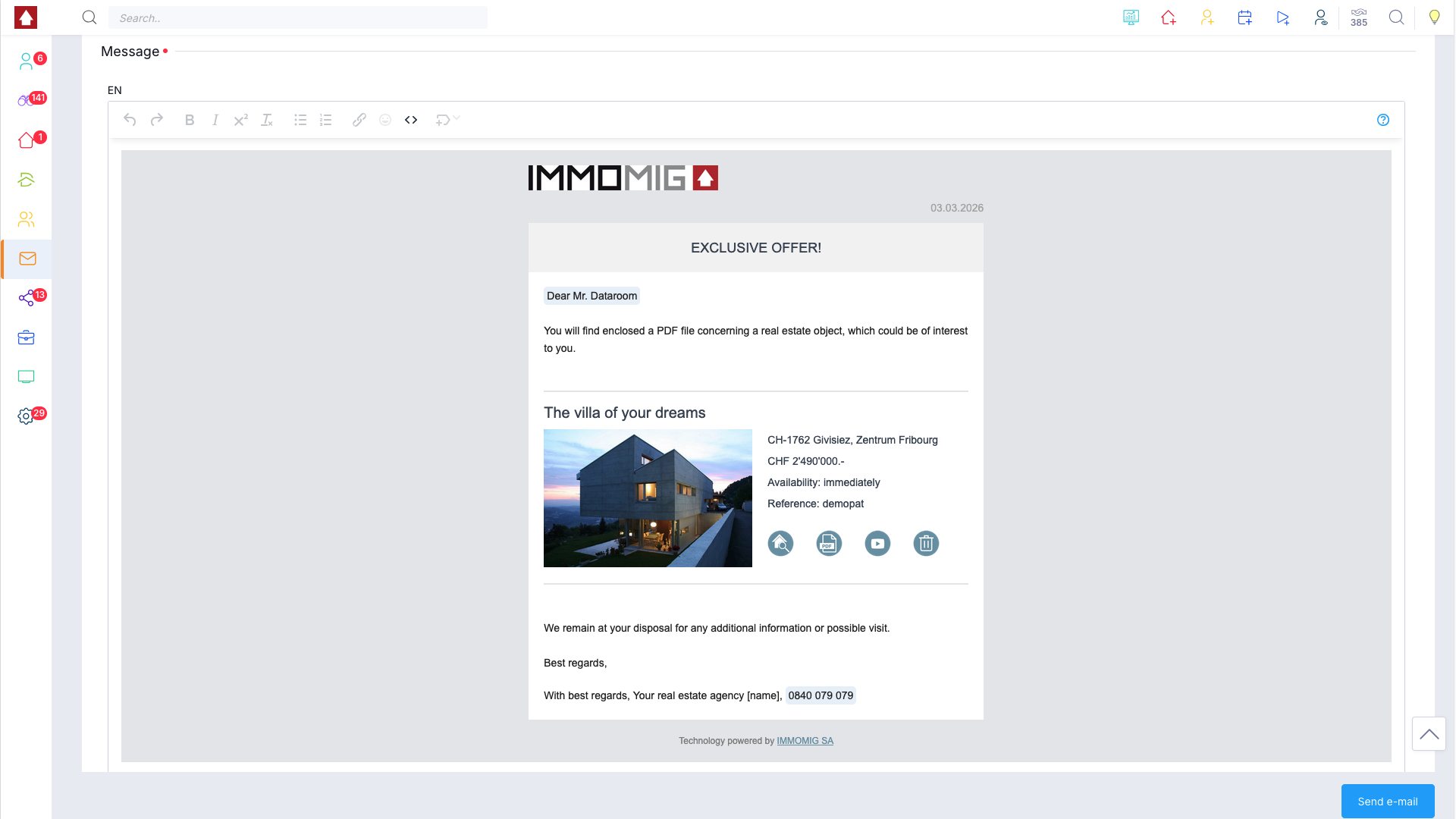 E-mail creator