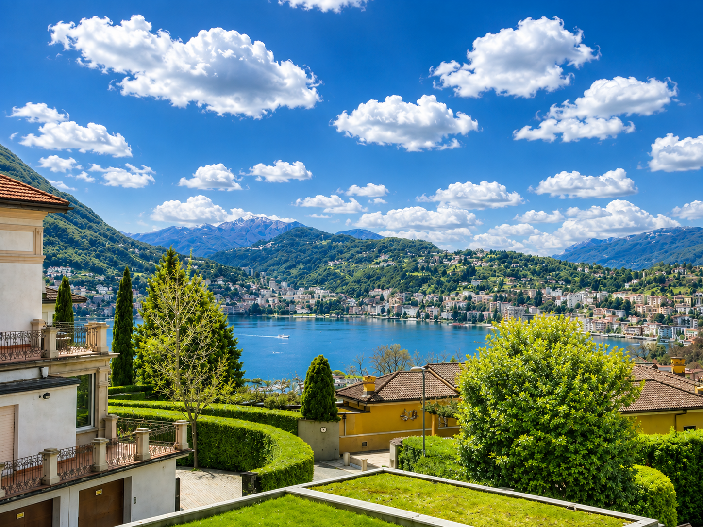 Elegante appartamento 5,5 locali con bella vista e giardino privato a Ruvigliana