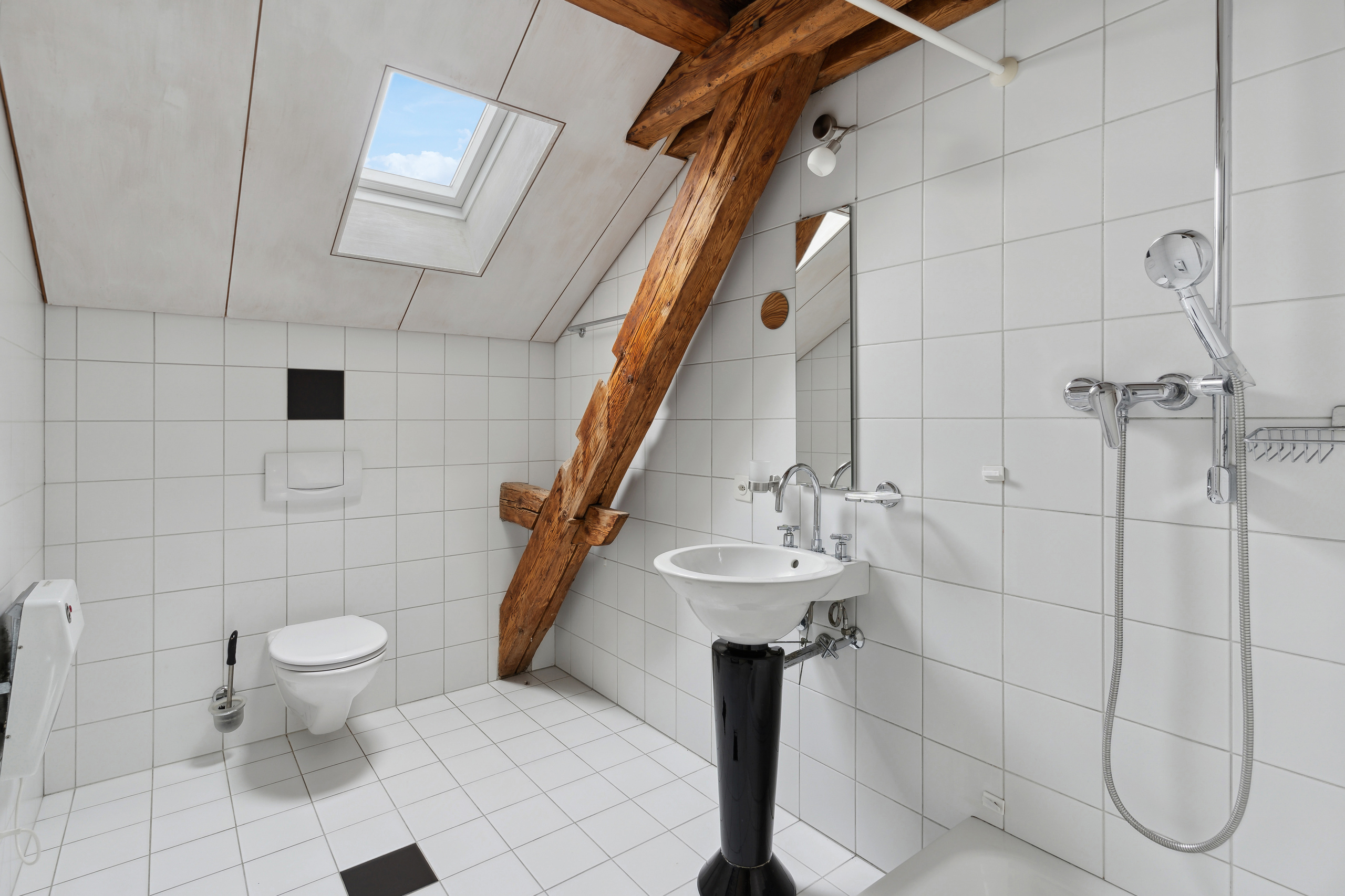 Salle de douche avec colonne de lavage Salle de douche avec colonne de lavage