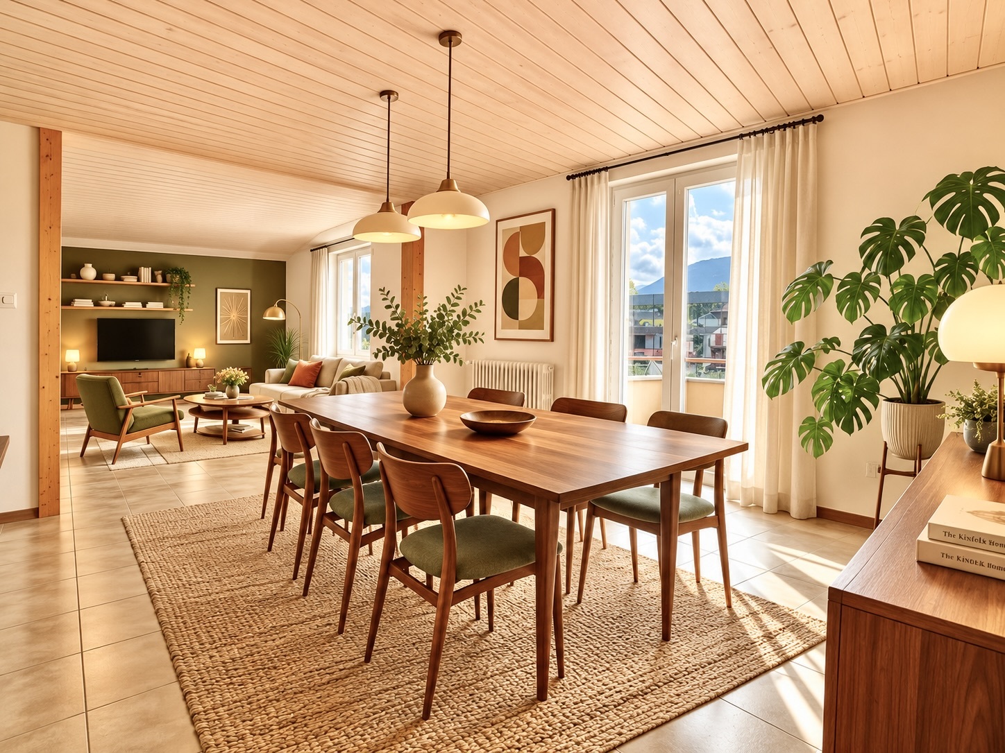 3 pièces - Pièce à vivre homestaging 3 pièces - Pièce à vivre homestaging