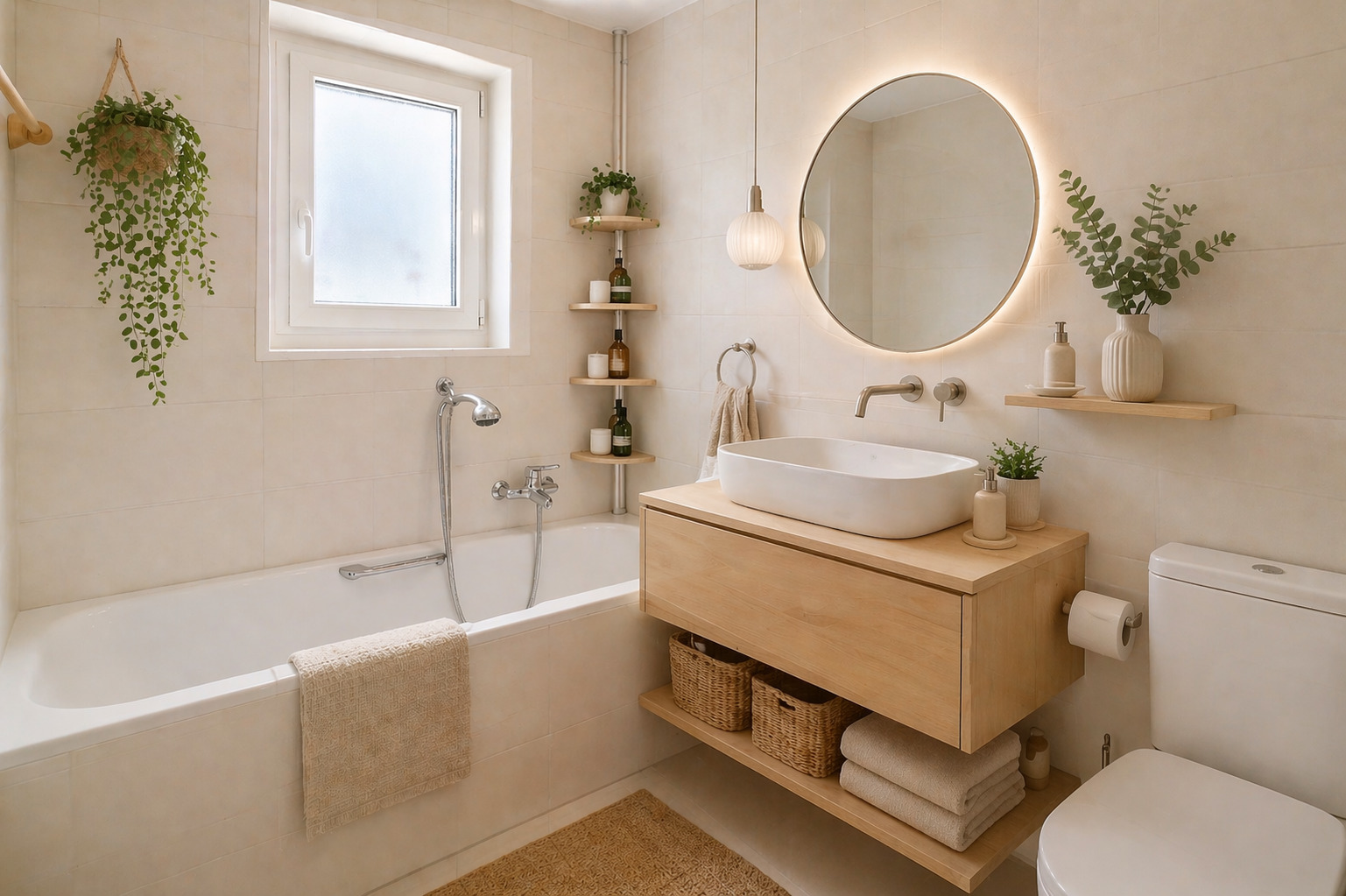 Salle de bains transformée