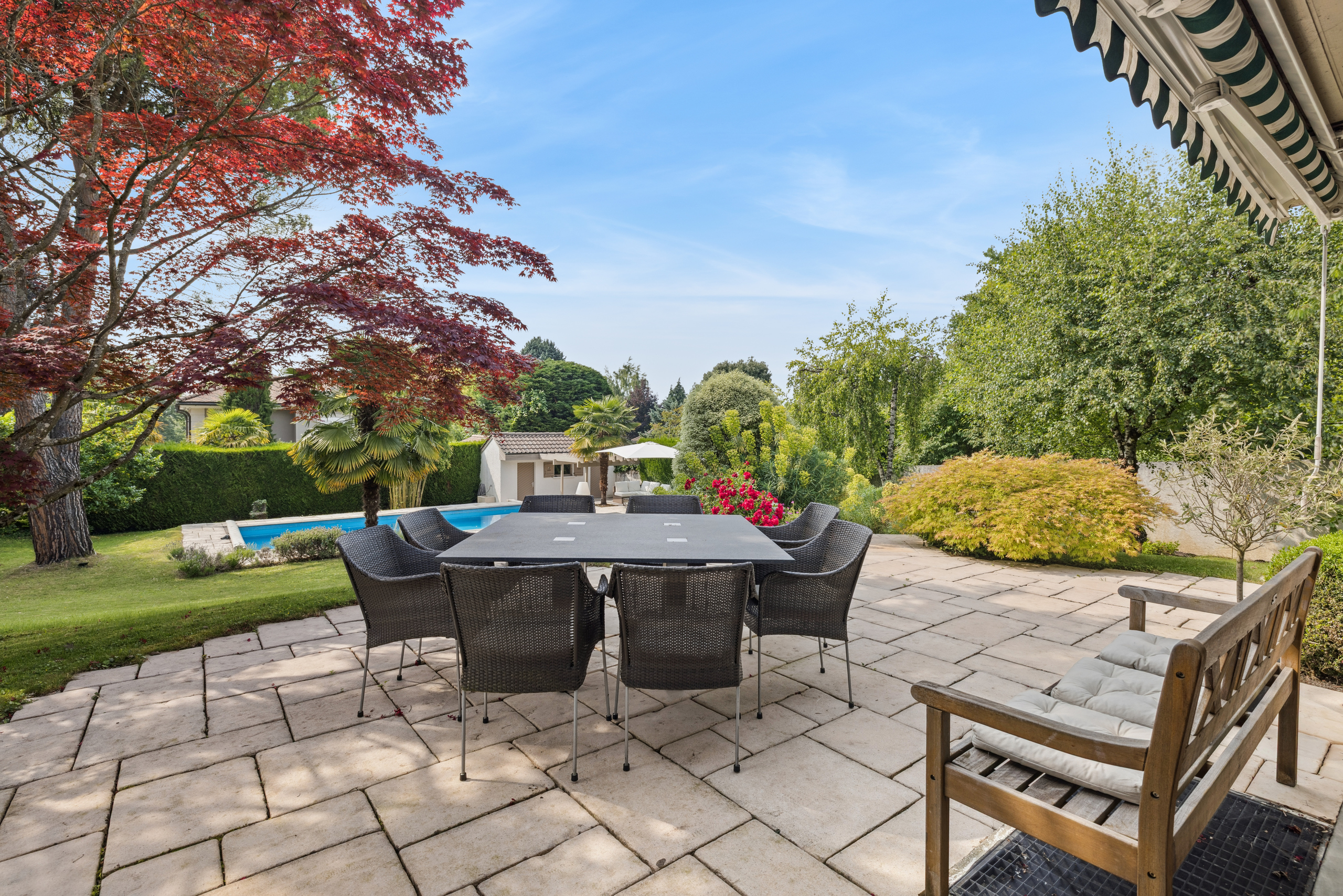 Hauptterrasse auf dem Garten