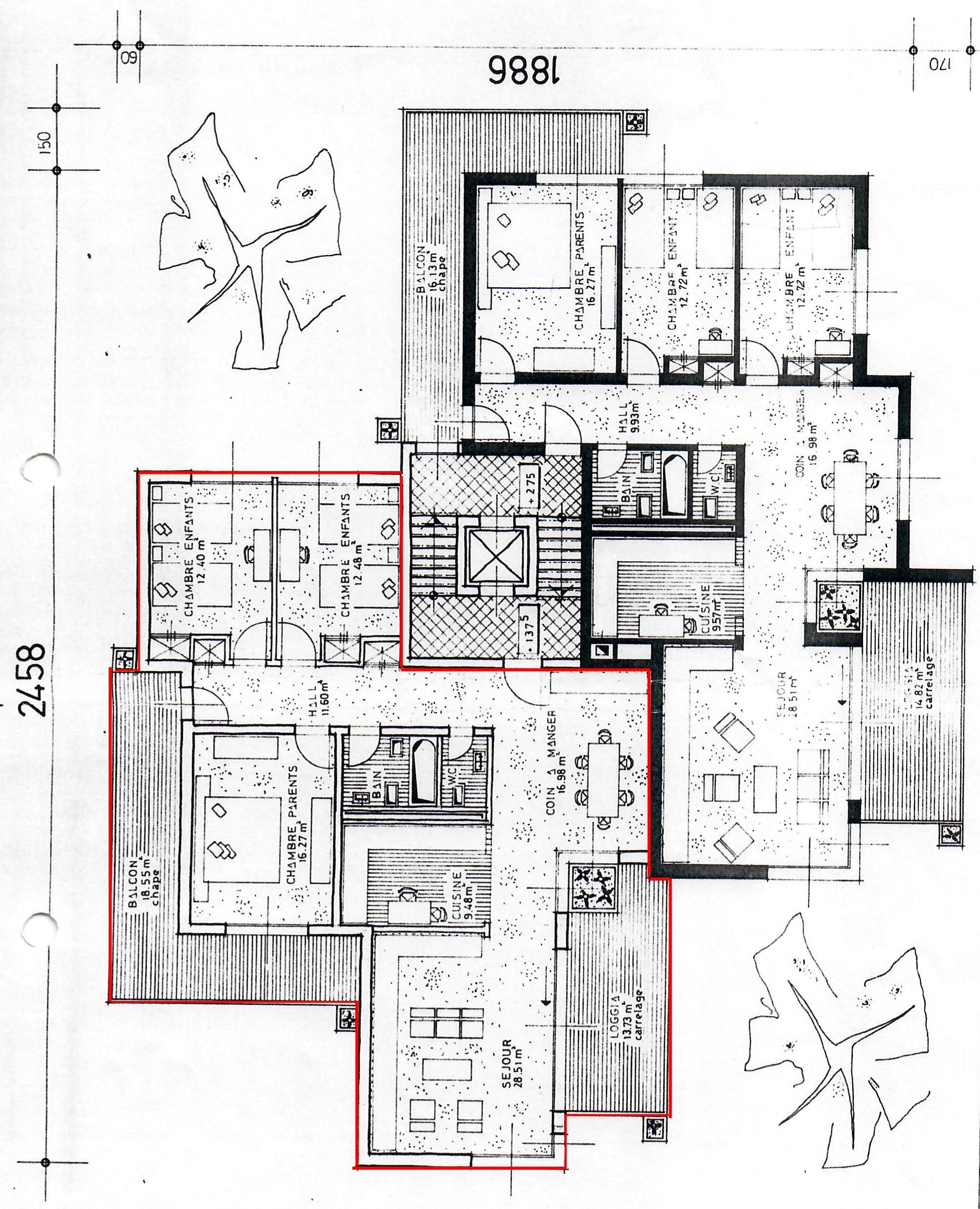 Plan de l'appartement