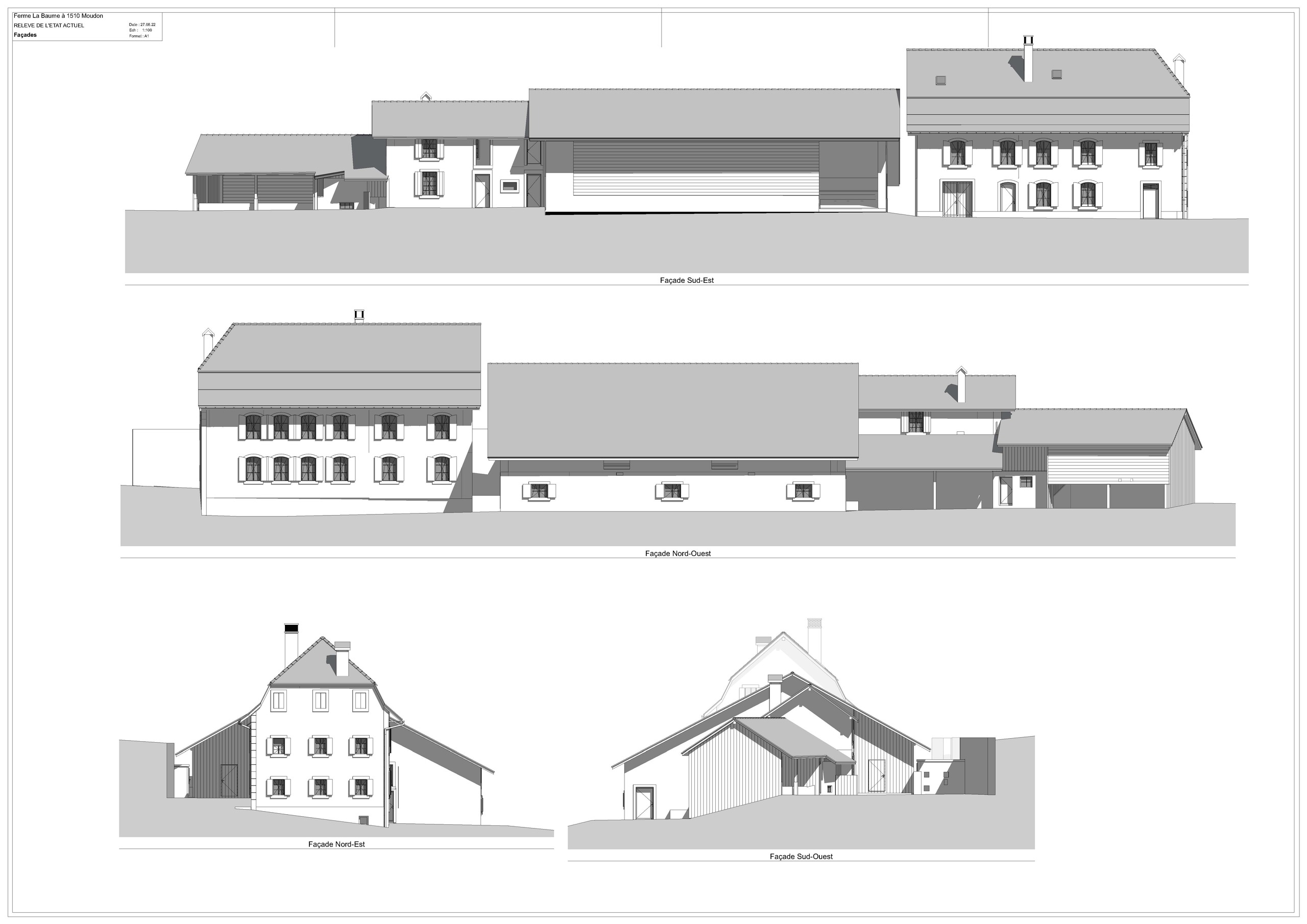 Plan des façades