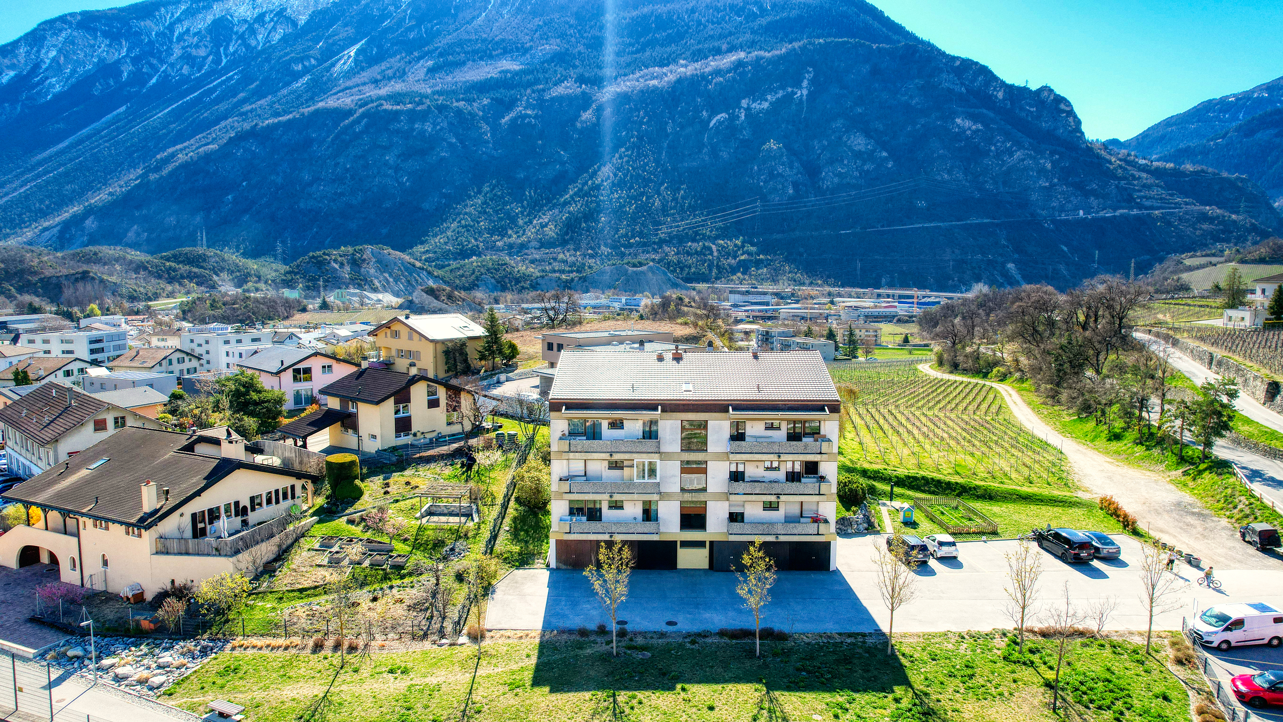 Appartement Sierre - Drohnenansicht