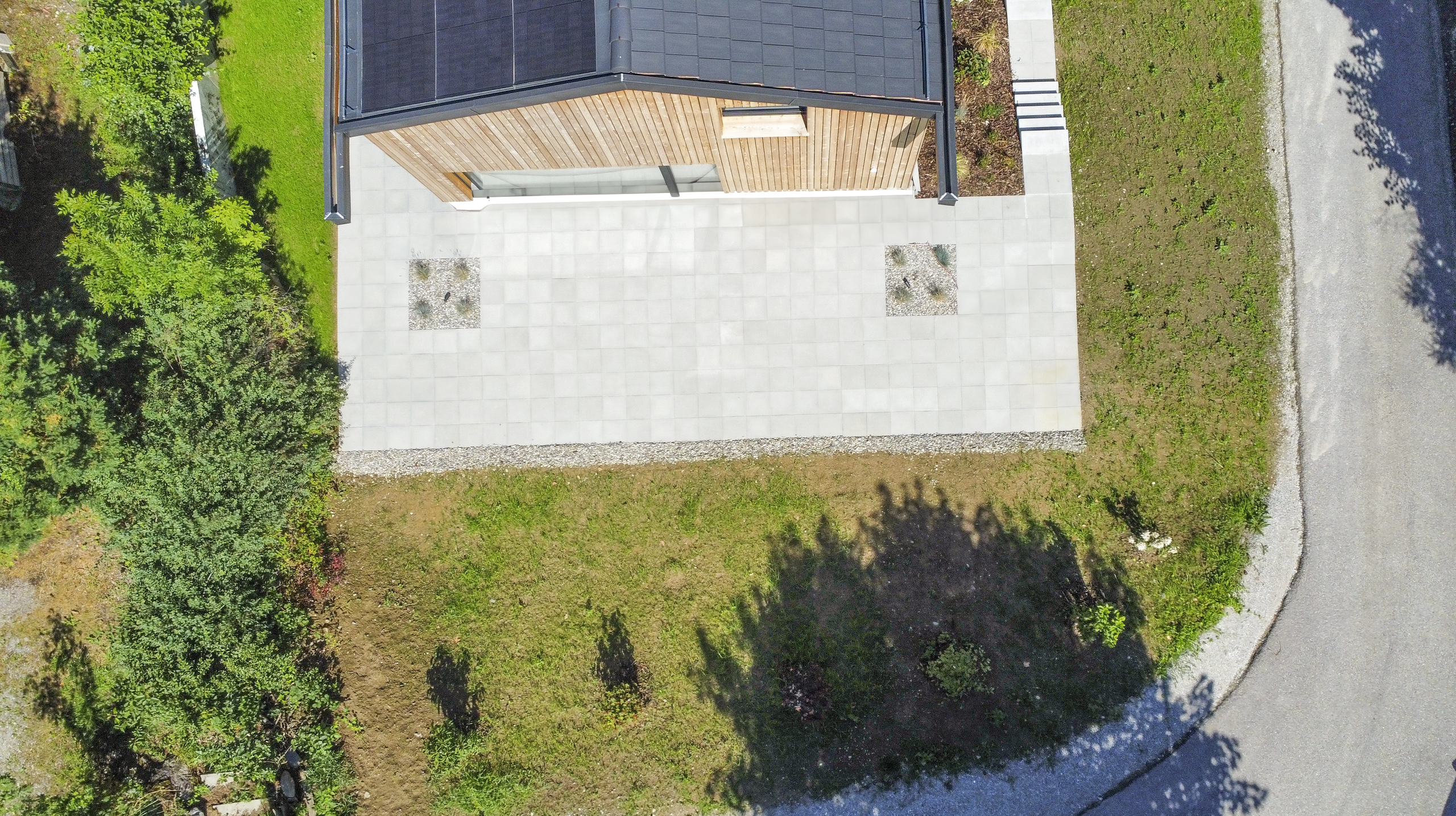 Vue aérienne terrasse principale