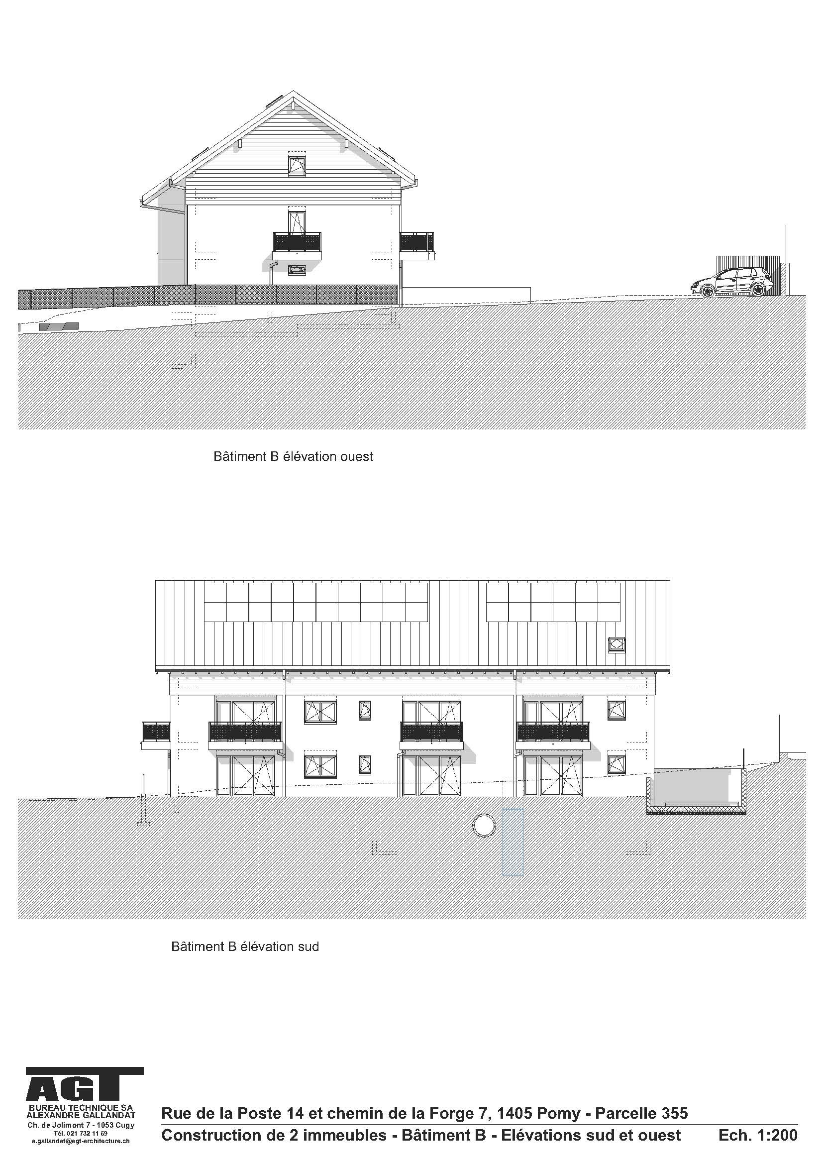 Façades Sud et Ouest Façades Sud et Ouest
