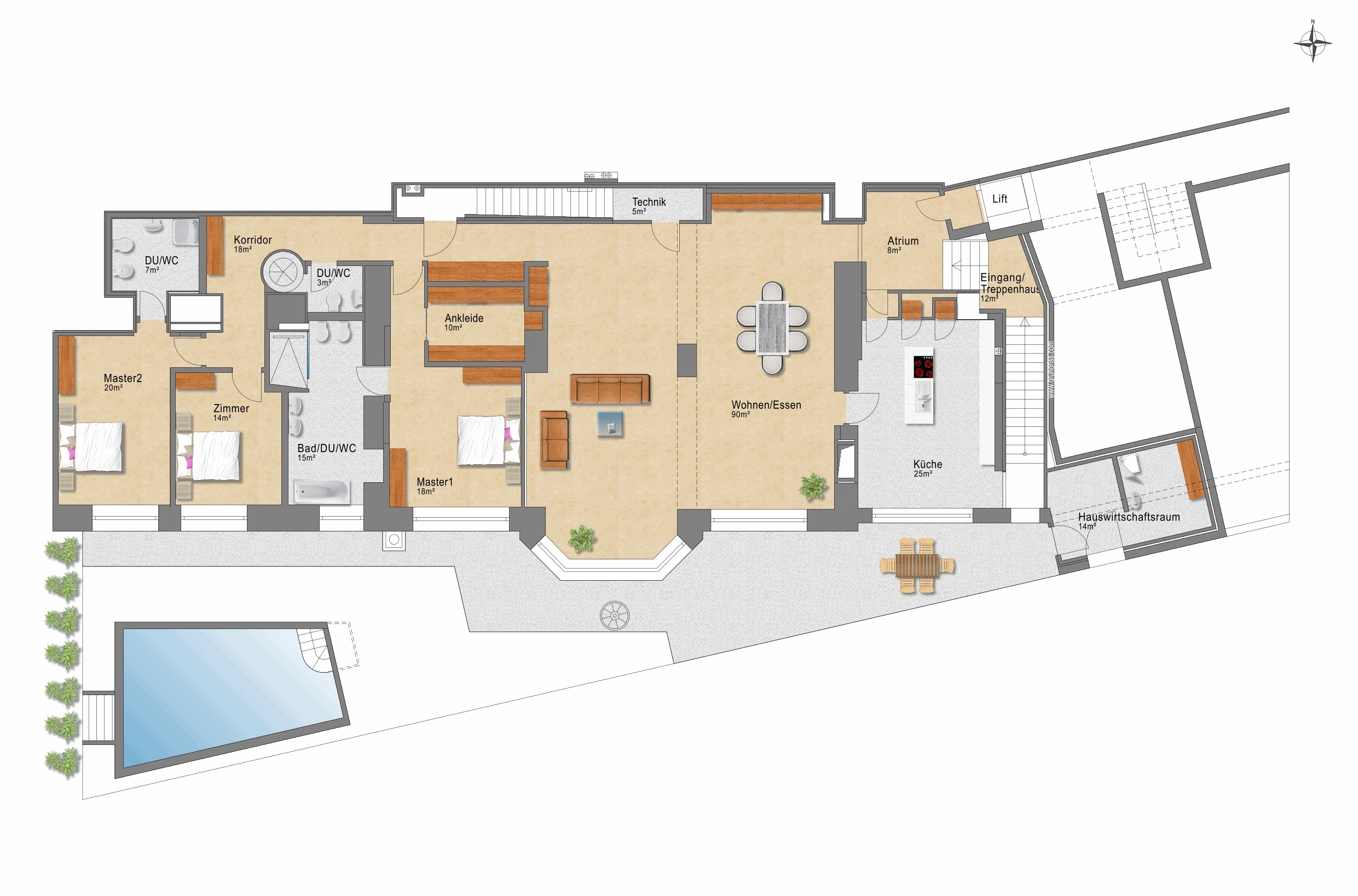 Grundriss 1.OG - Planimetria 1° - Plan 1st floor