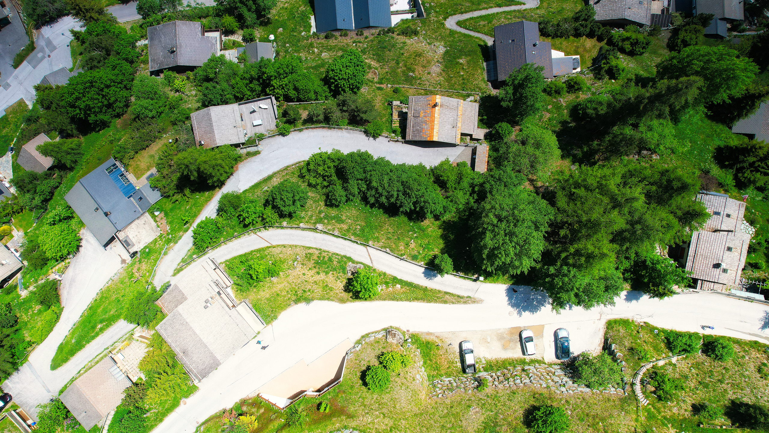 Terrain Grimentz - Vue drone Terrain Grimentz - Vue drone