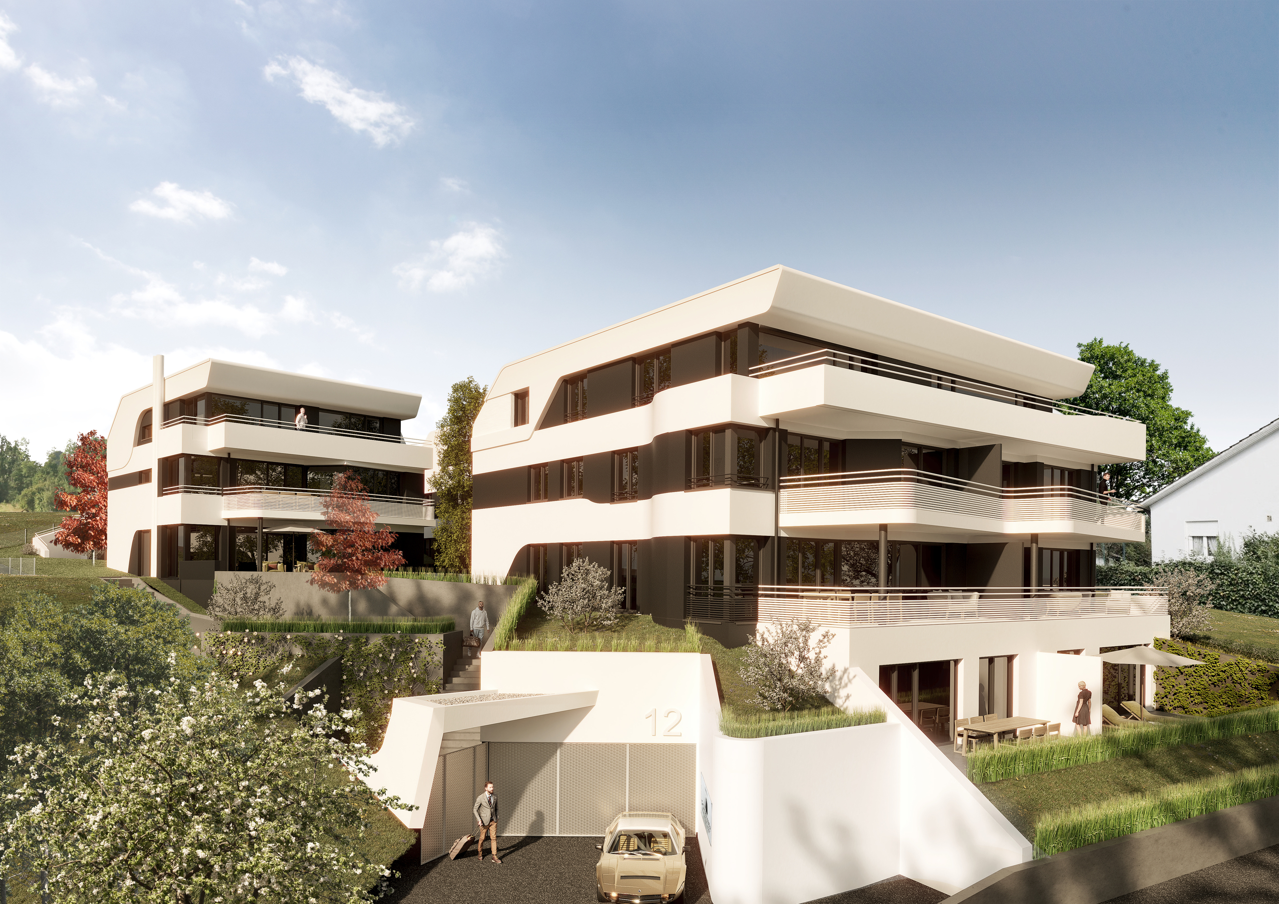 Modernen 2 bis 5 Zimmer-Wohnungen verfügen über ca. 62 bis 199 m² Wohnfläche.