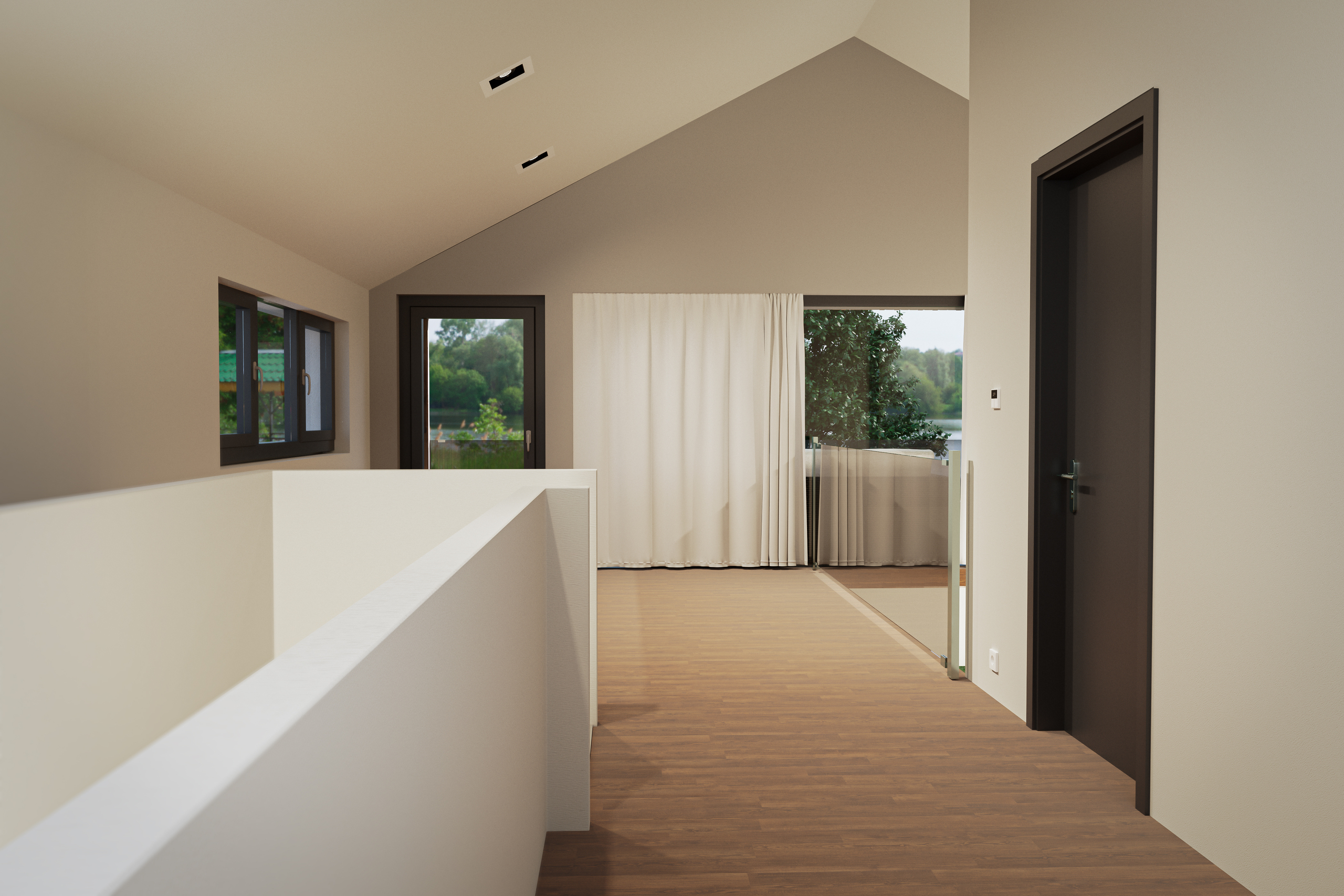 Mezzanin mit Zugang zum Balkon