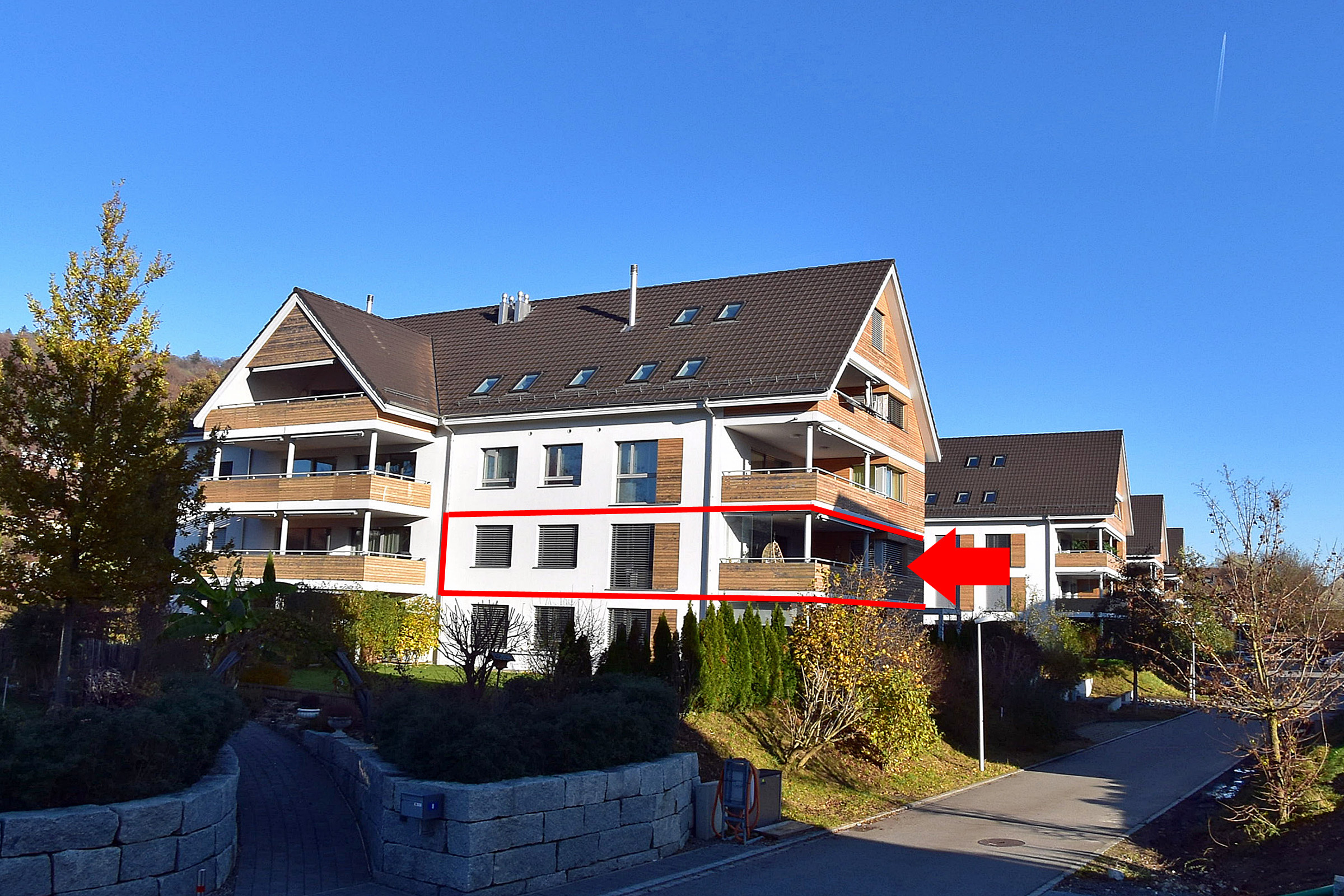 Die sonnenverwöhnte Süd-West Fassade