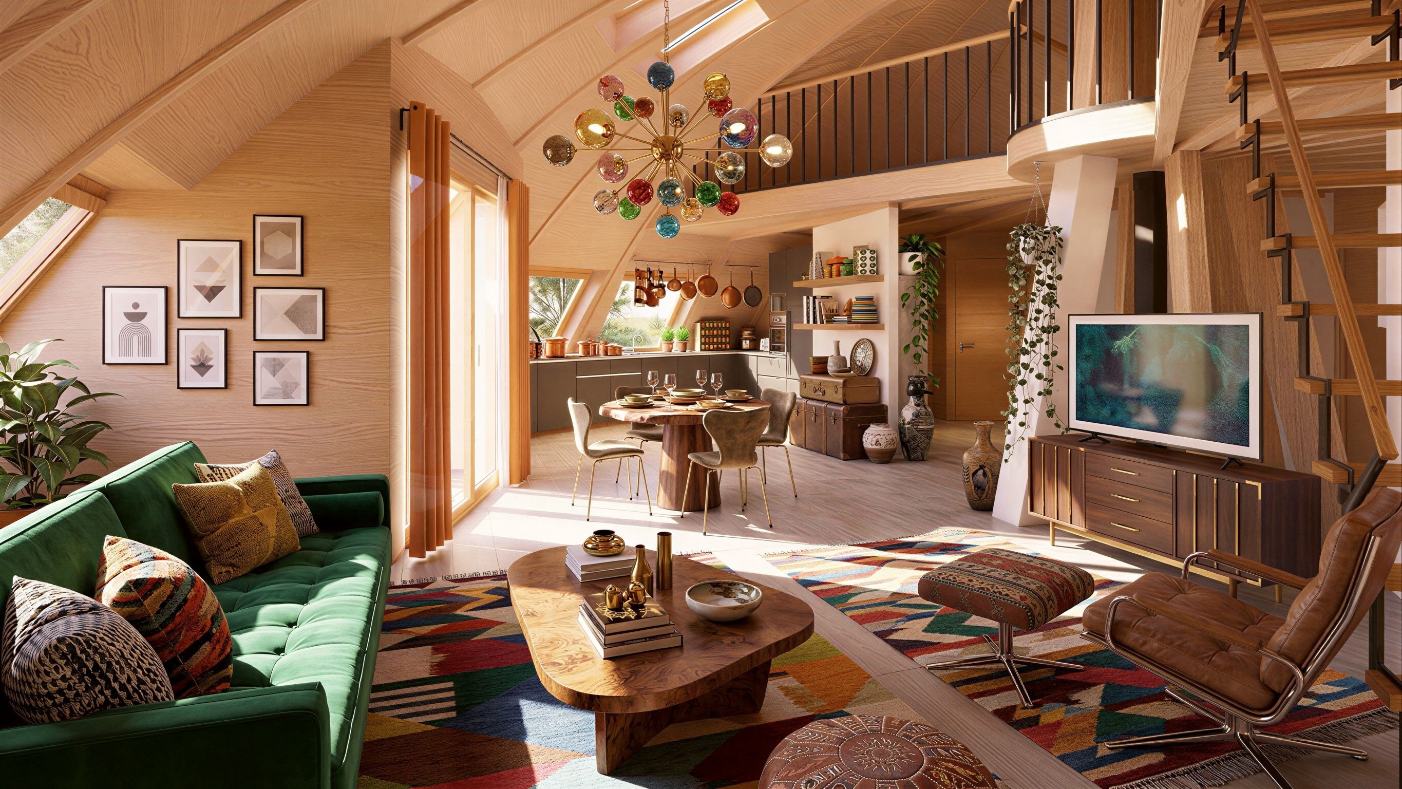 Projet immobilier à Villarimboud avec 2 maisons Domespace à vendre : le salon.