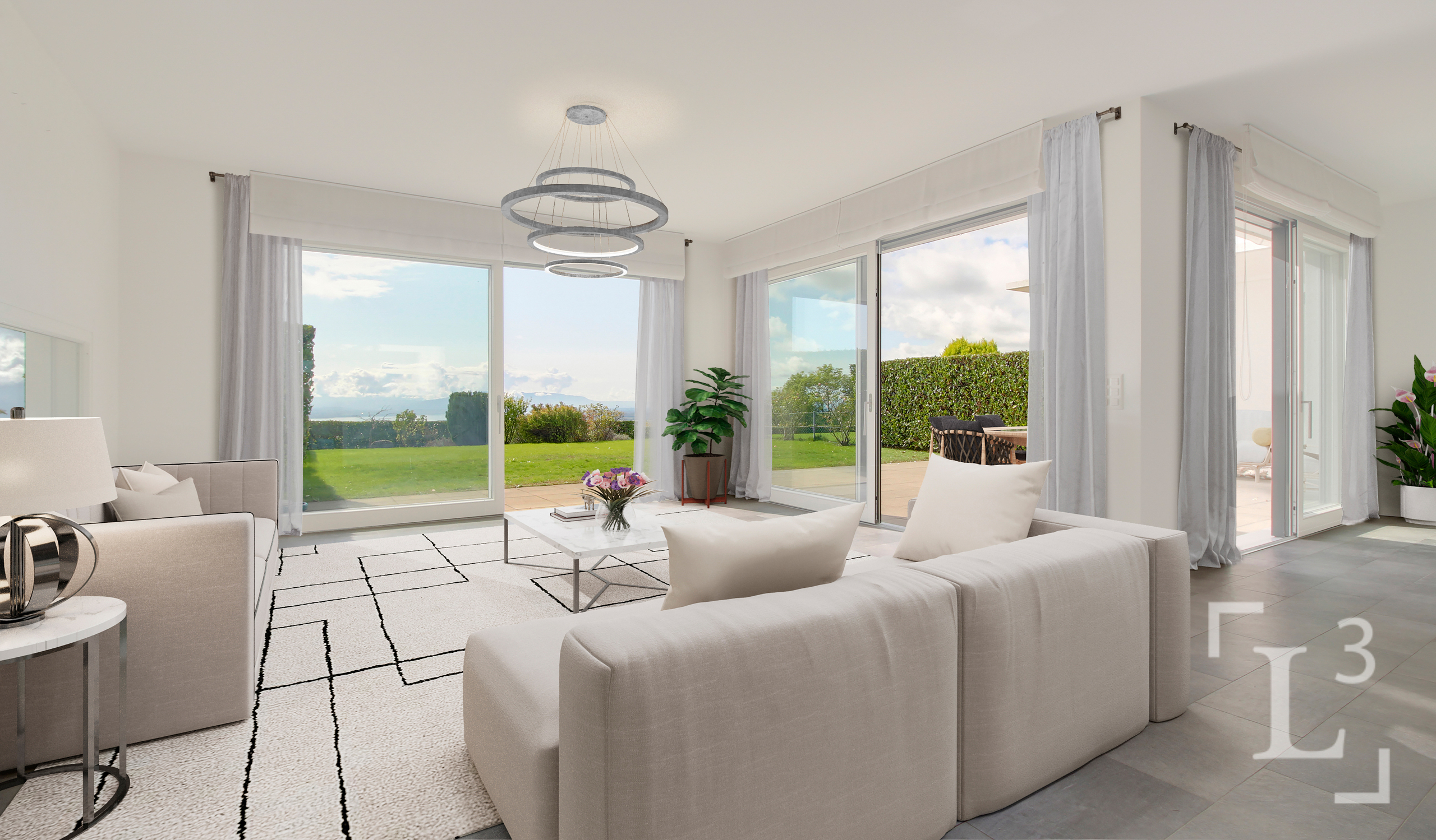 Living room opening onto terrace