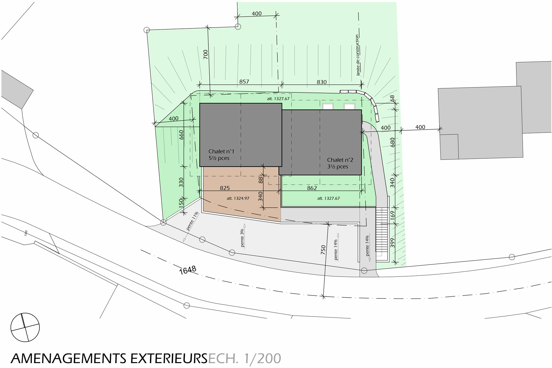 Plan des aménagements extérieurs Plan des aménagements extérieurs