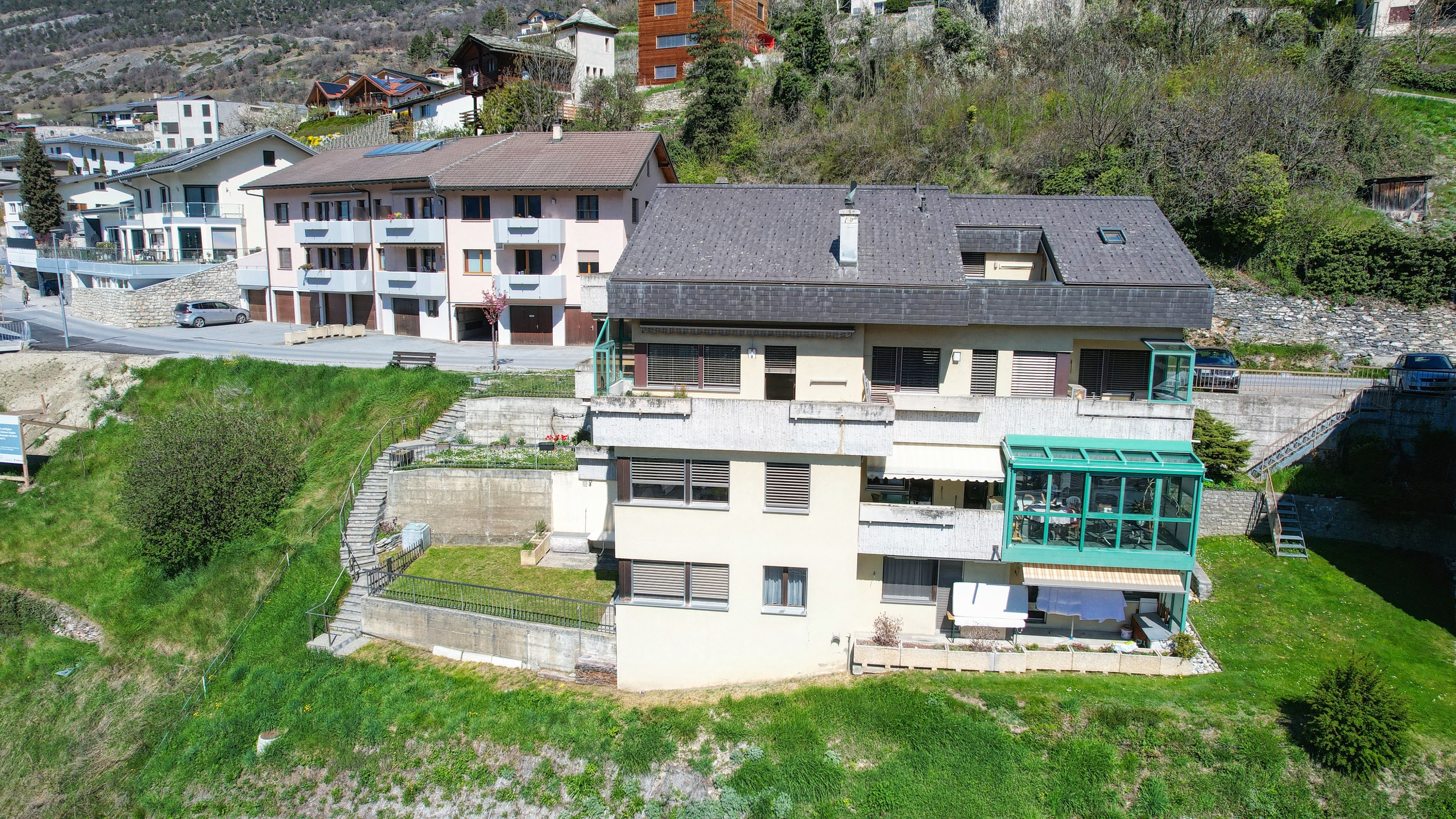 Attique Loèche-ville - Vue drone