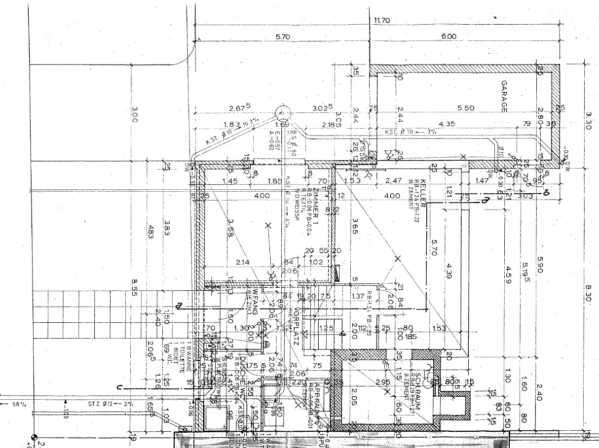 Plan du rez-de-chaussée et du sous-sol