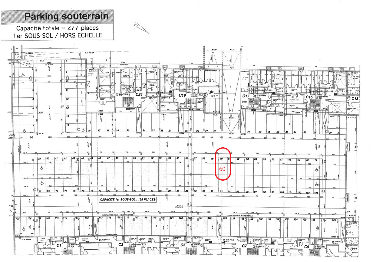 Plan 1er sous-sol Plan 1er sous-sol