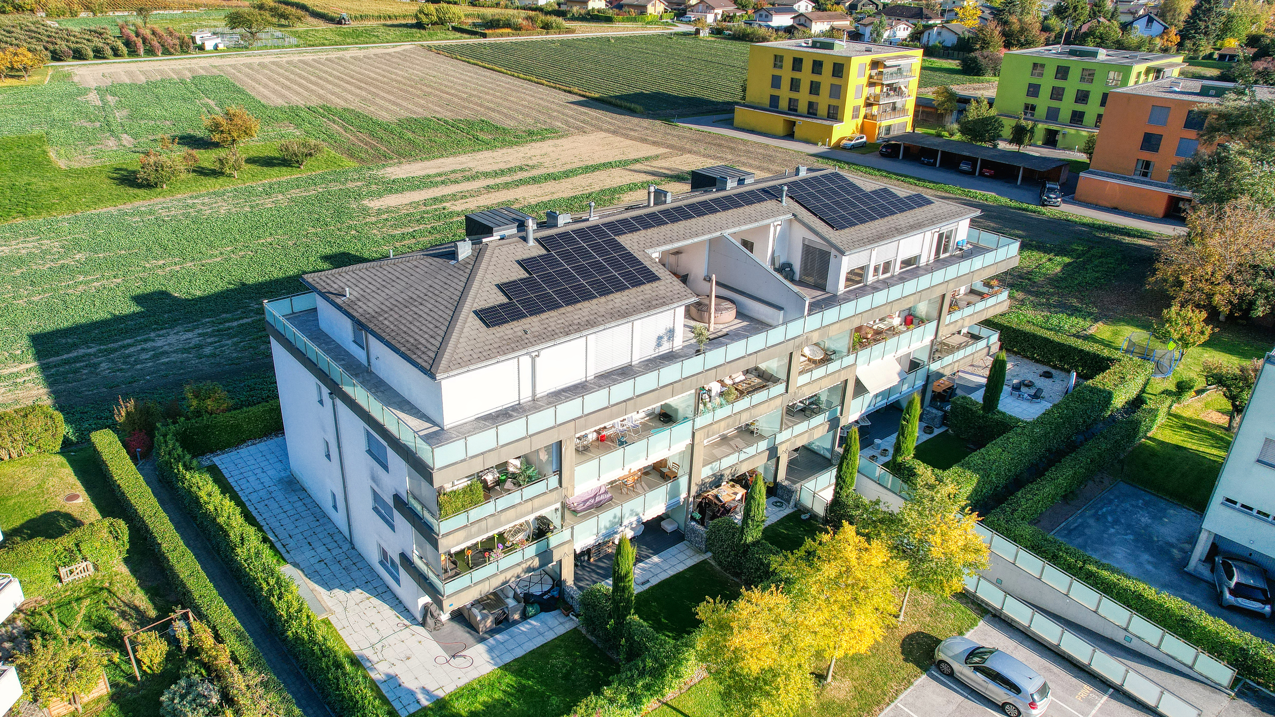Wohnung Granges - Drohnenansicht