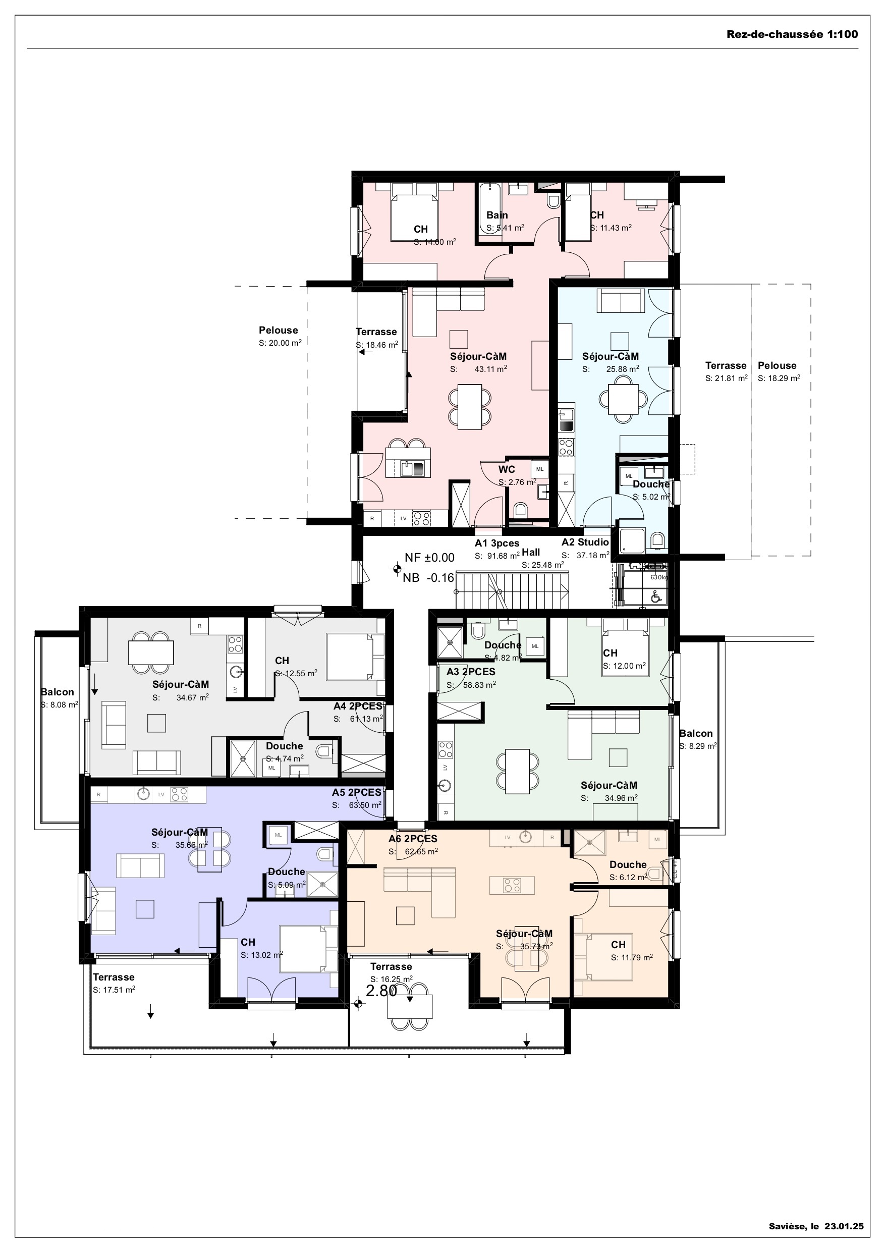 Plan du rez supérieur