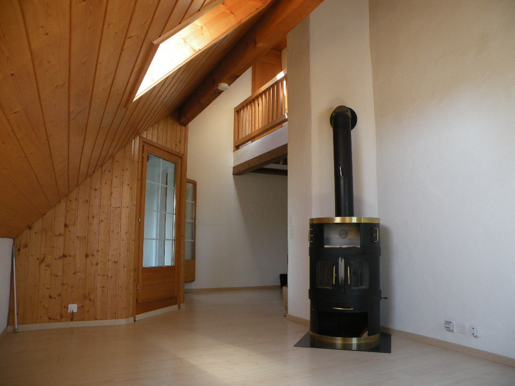 Heimeliger Ofen im Wohnzimmer