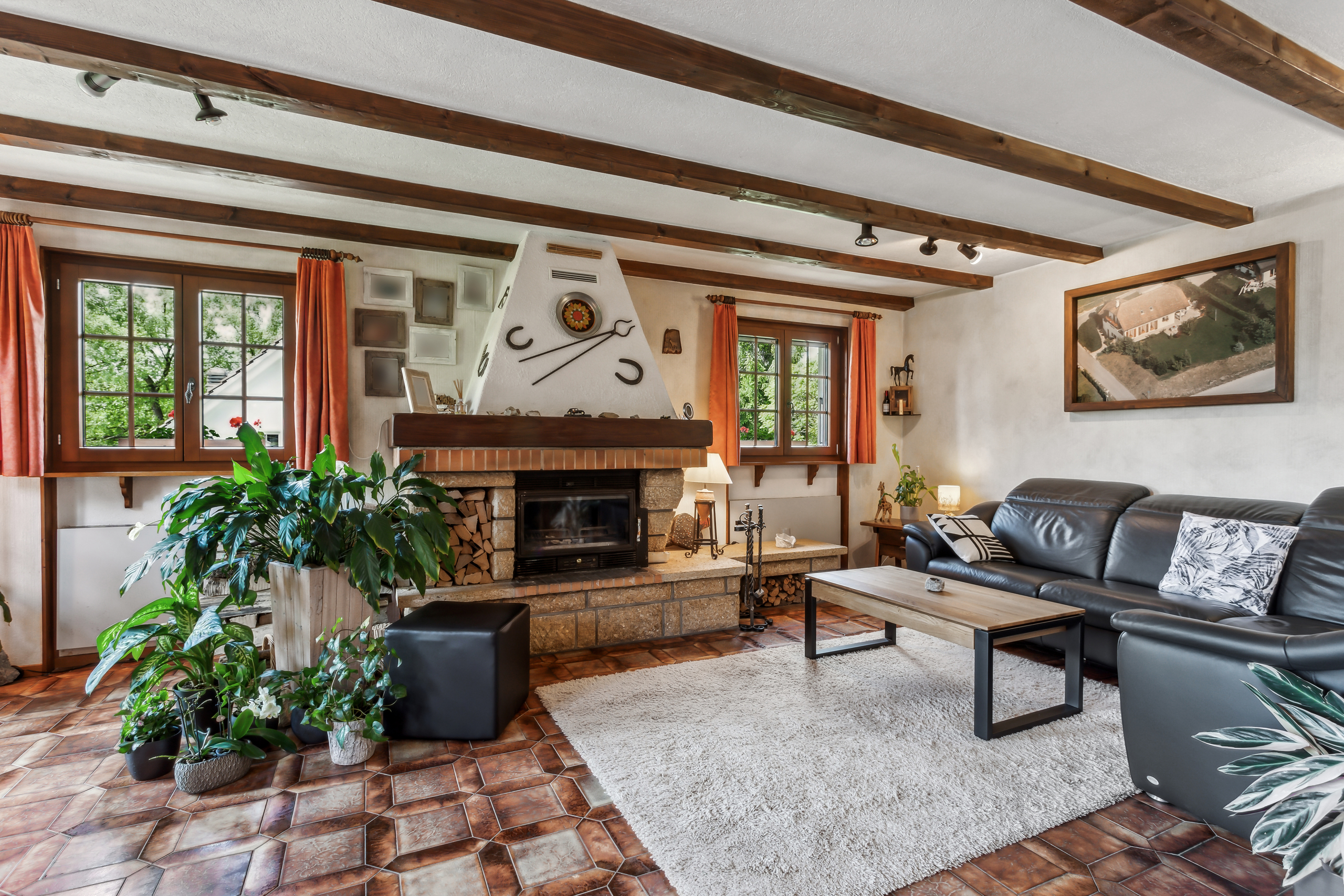 Living room with fireplace Living room with fireplace