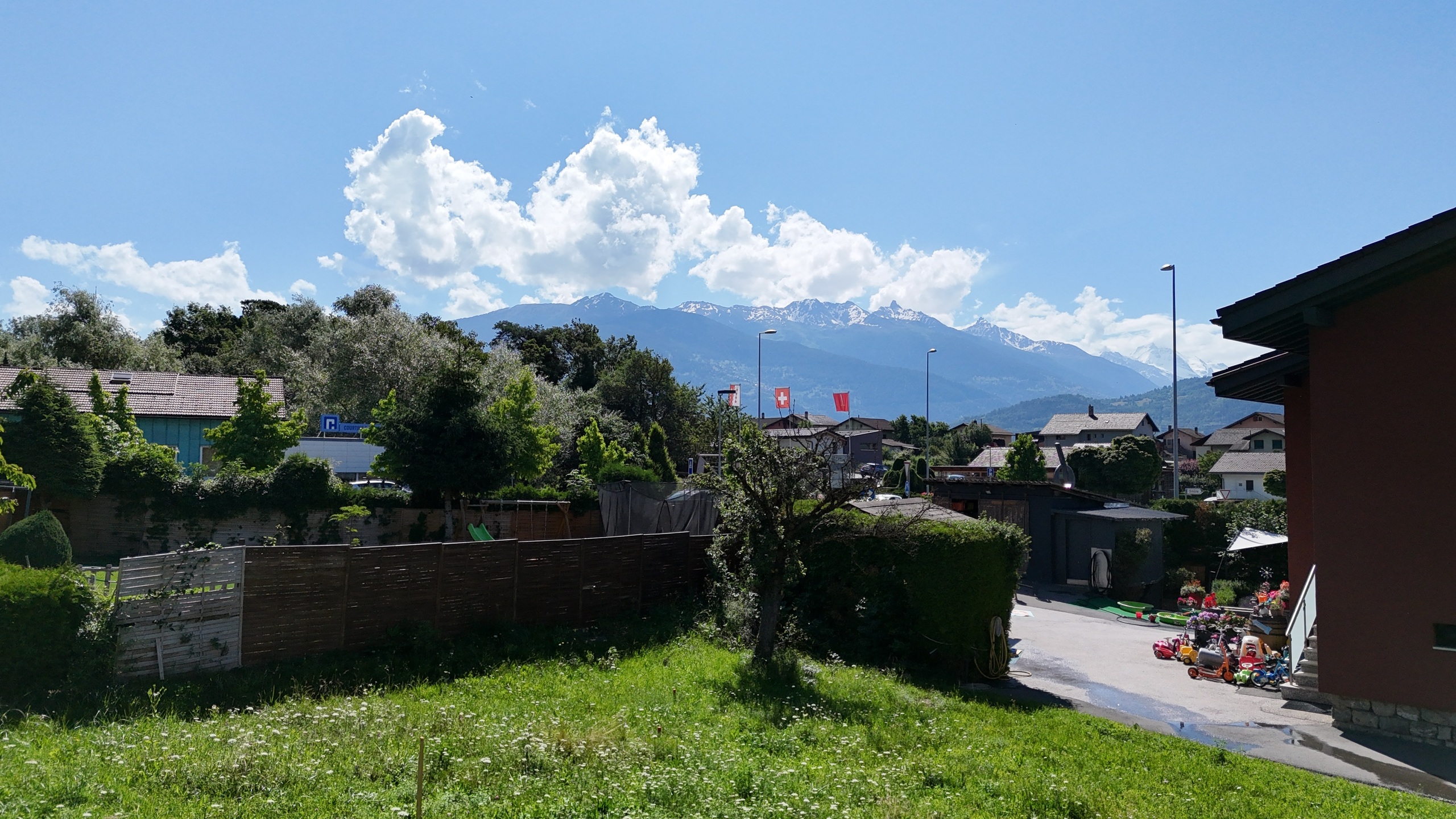 Vue sud-est des appartements sud du rez supérieur 