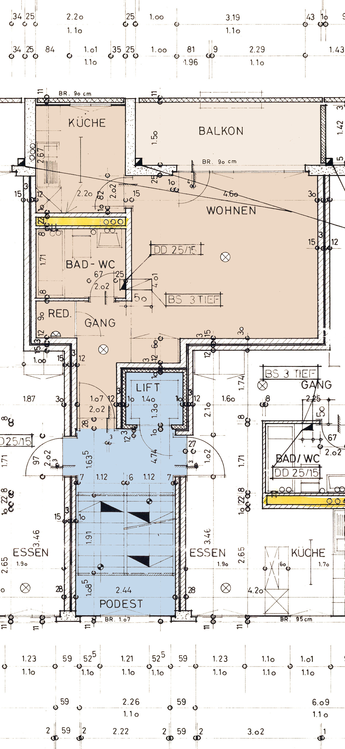 Grundrissplan der Wohnung Grundrissplan der Wohnung