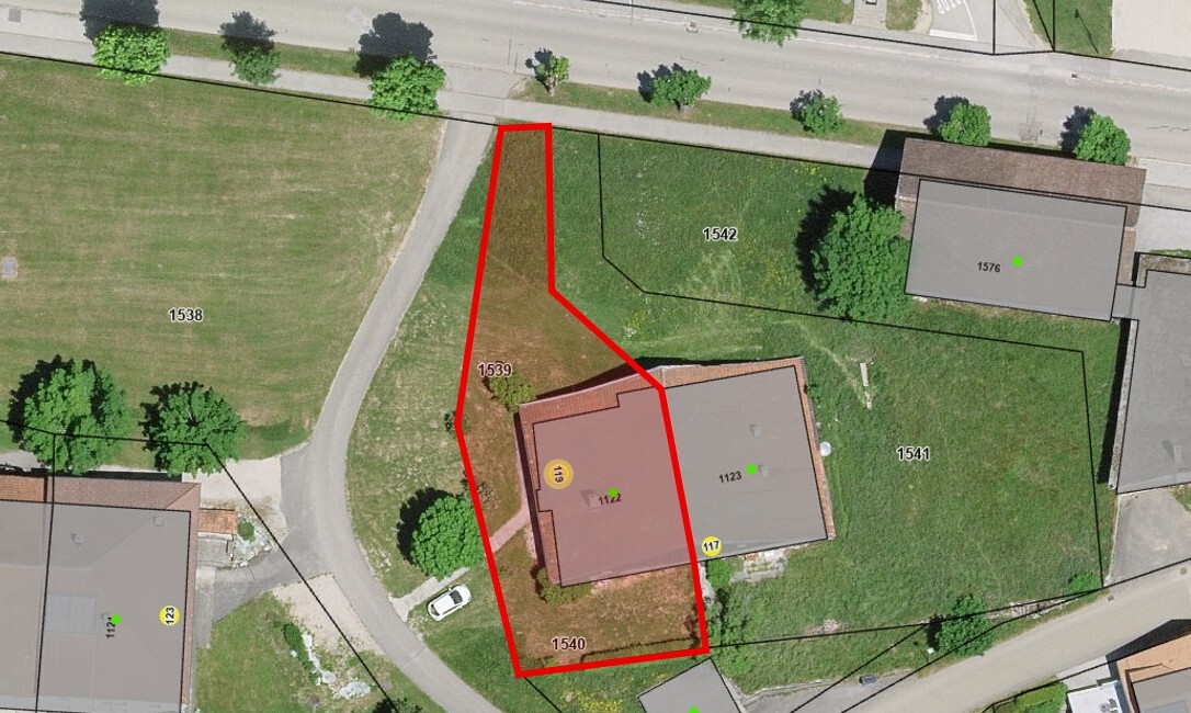 Vue aérienne sur la parcelle Vue aérienne sur la parcelle