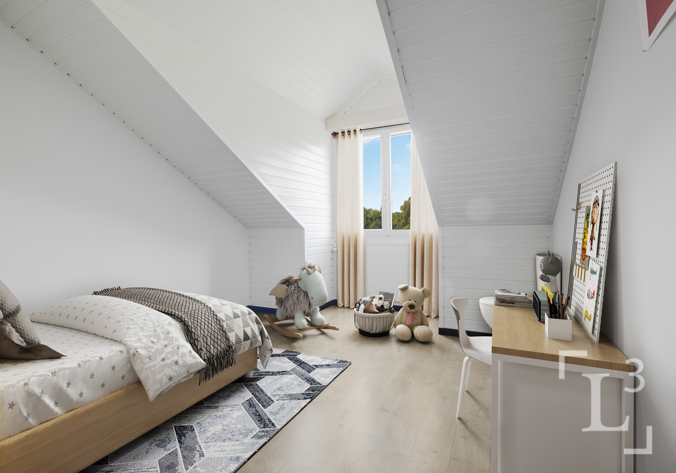 Home staging : Chambre 1 (Étage) Home staging : Chambre 1 (Étage)