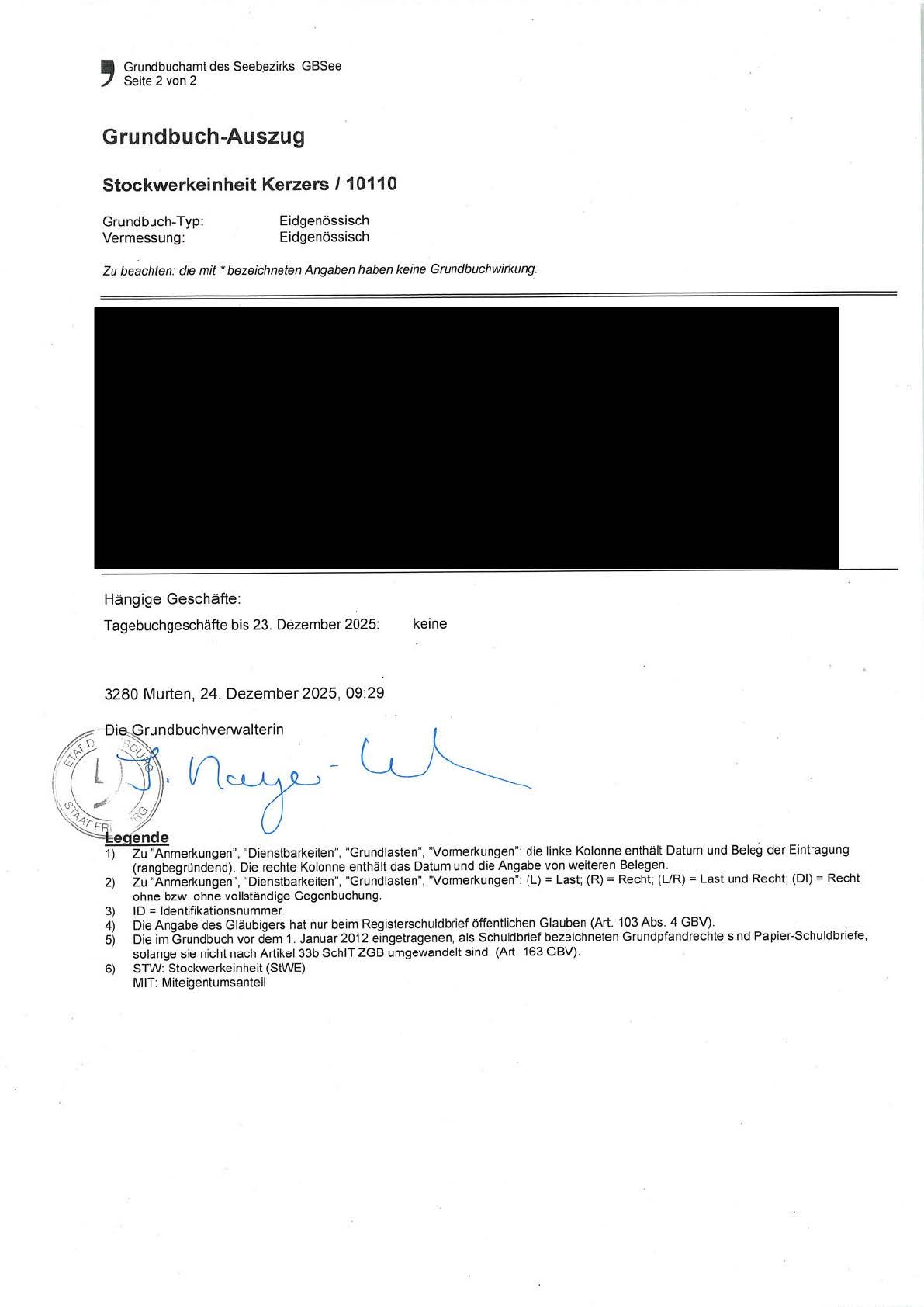 Grundbuchauszug Seite 2