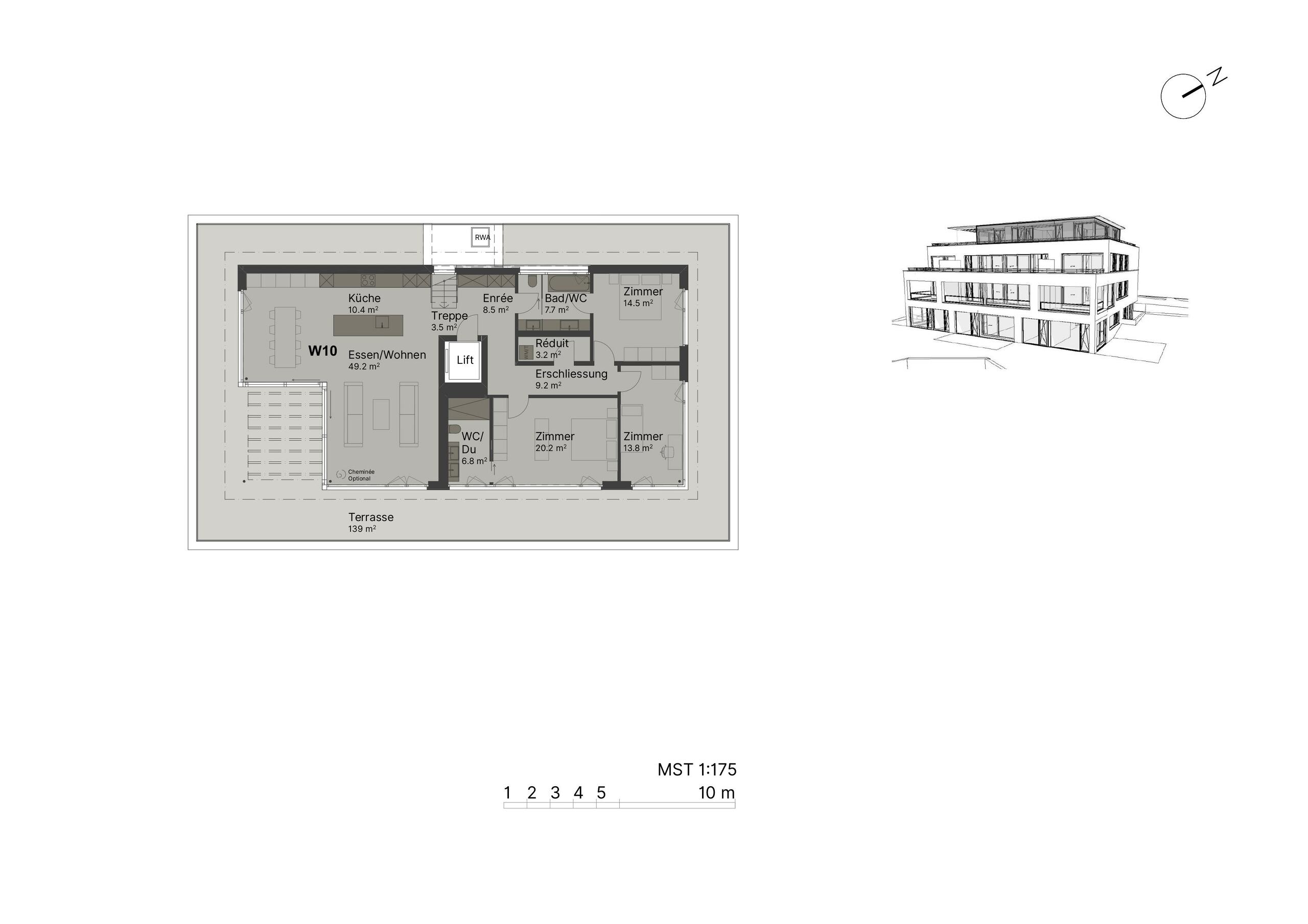 Grundrissplan Attika Grundrissplan Attika