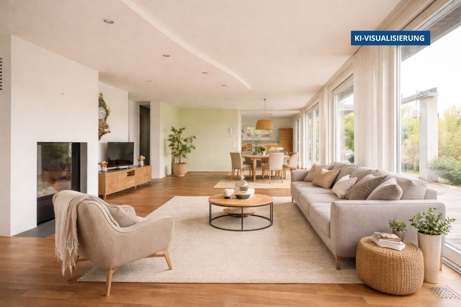 Wohnzimmer KI Visualisierung Wohnzimmer KI Visualisierung