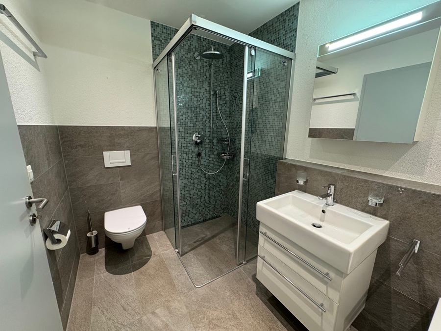 salle de bain avec douche