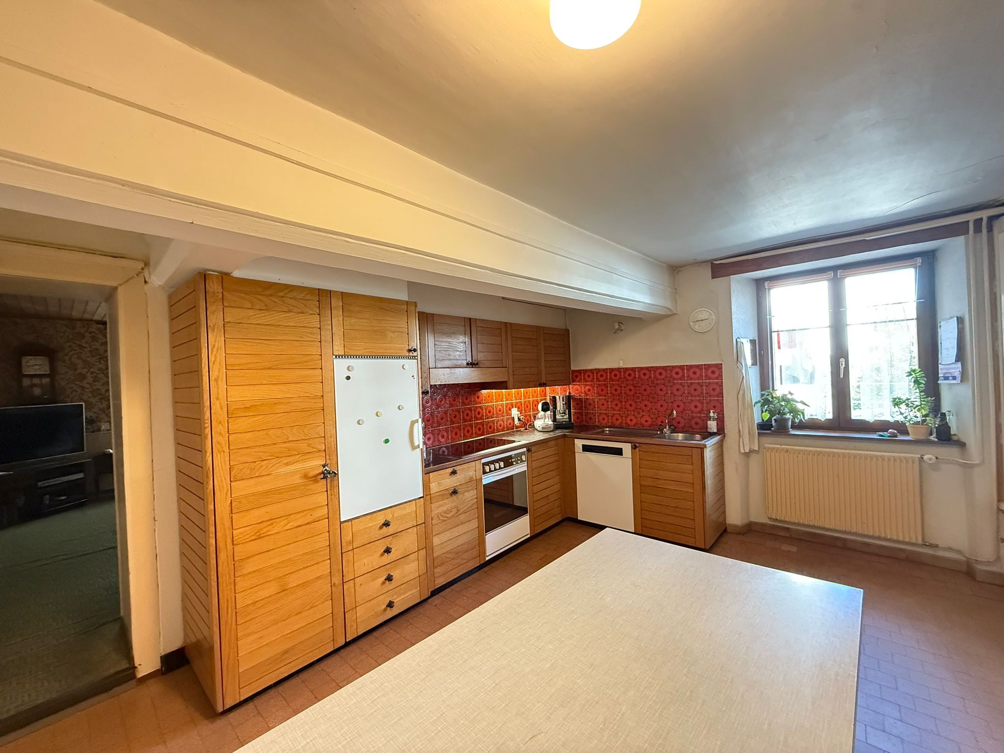 eingerichtete und bewohnbare Küche